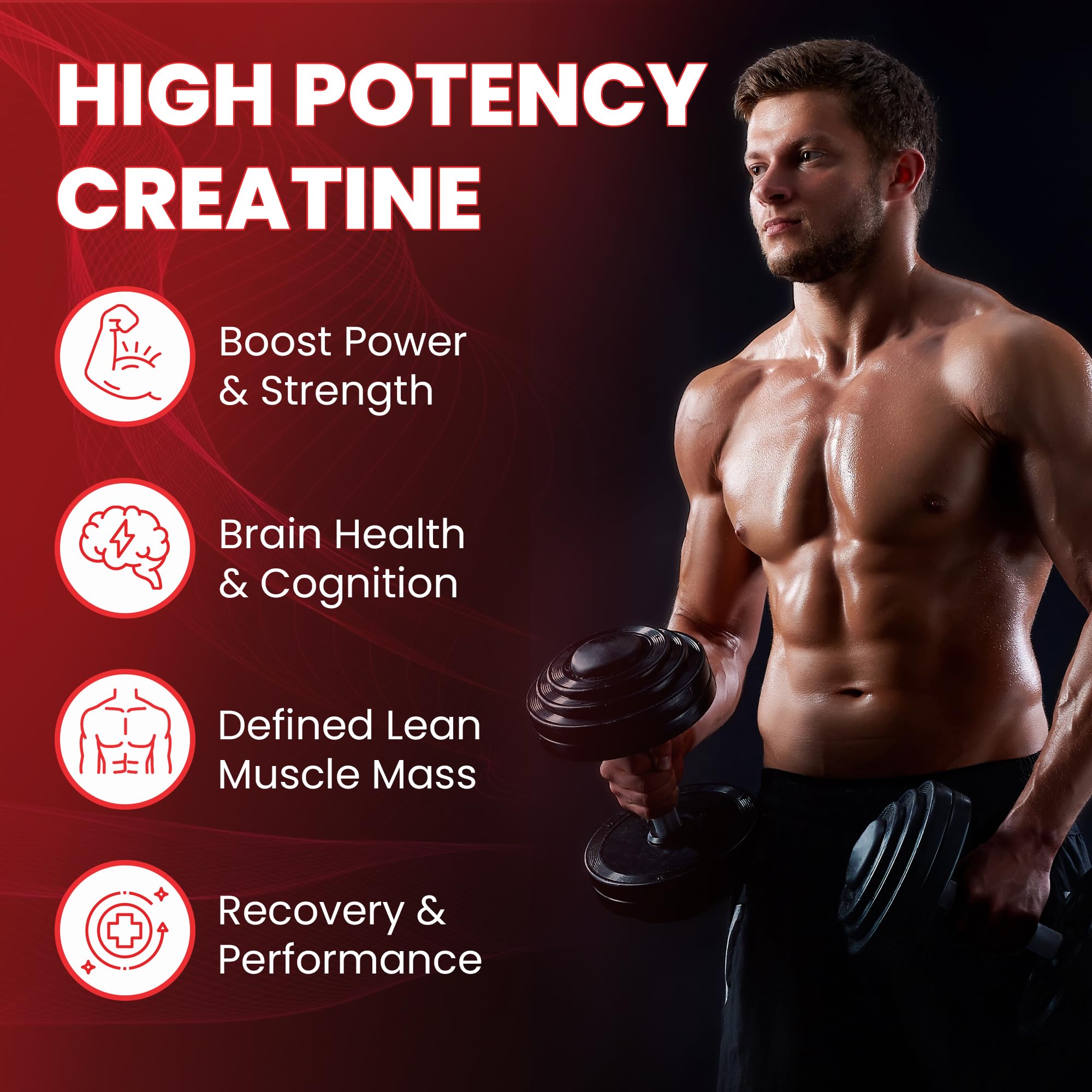 Creatine Monohydrate 5000mg Gummies, Pre-Workout 5g Creatine Gummy Supplement for Men & Women: Muscle Builder & Energy Boost, Sugar Free, Vegan, Strawberry Flavor, (120 Count) Made in USA Nature's EvergreenAu supplements