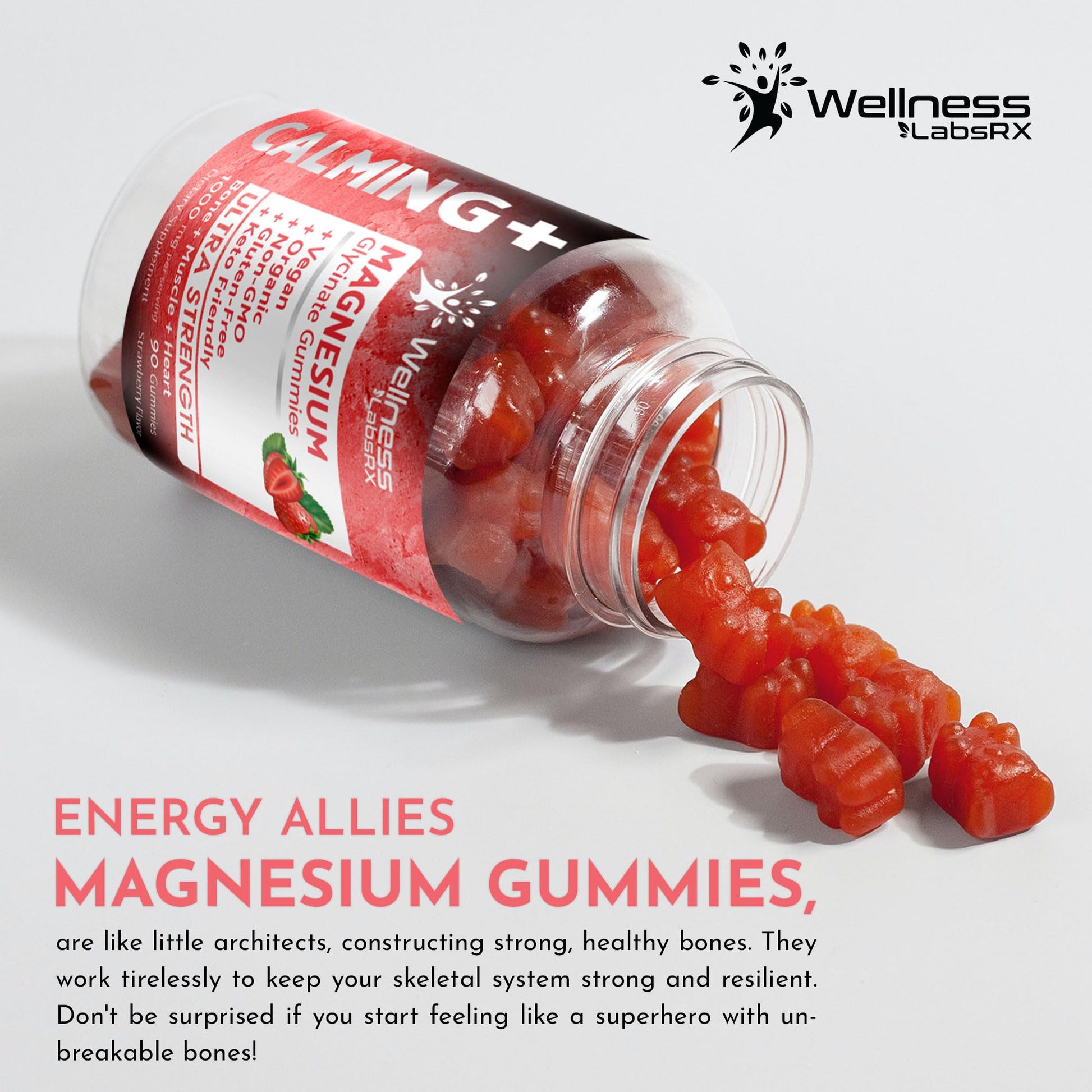 Magnesium Glycinate Gummies - 1000 mg - Magnesium Supplement to Support WELLNESS LABSRXAu supplements