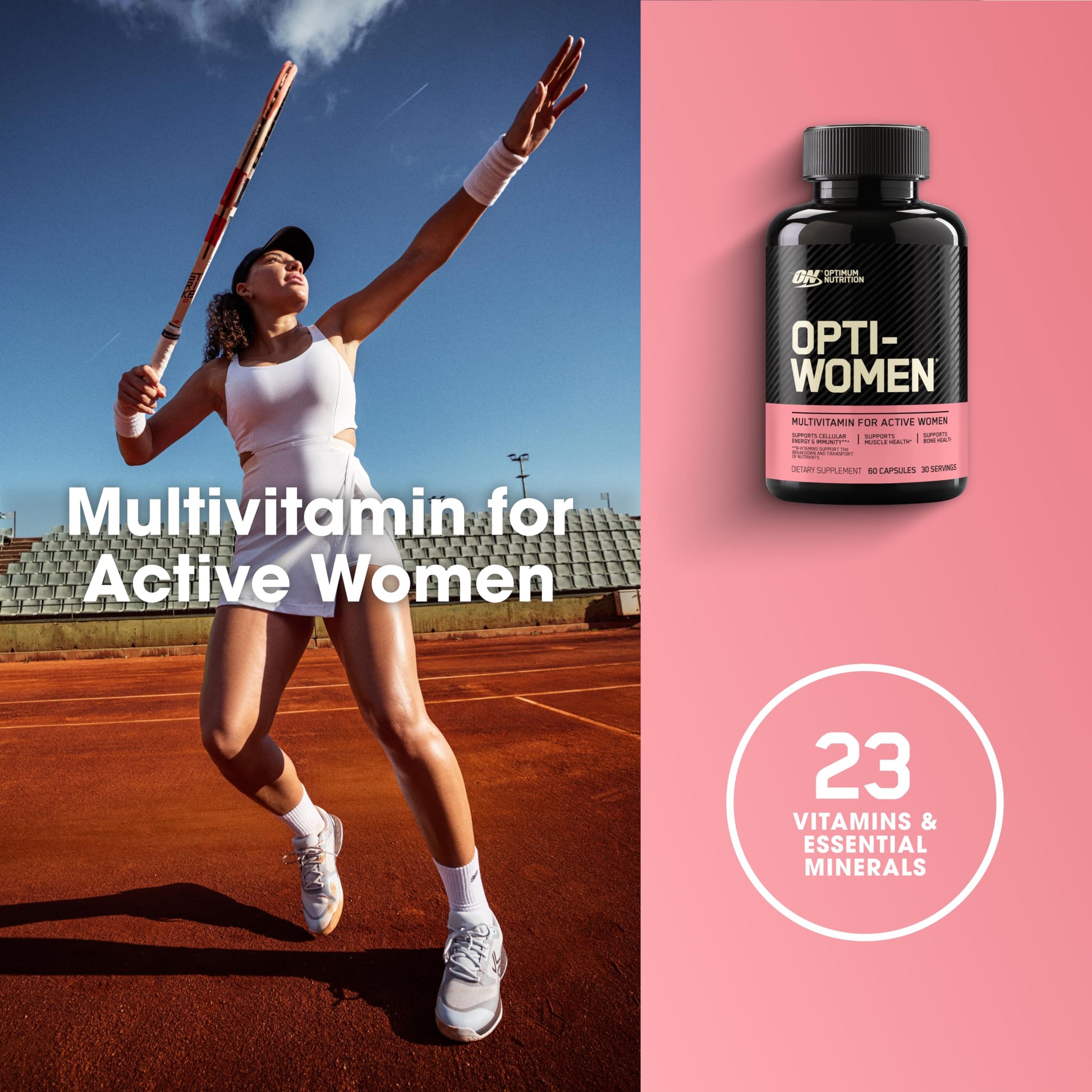Optimum Nutrition Opti-Women, Vitamin C, Zinc and Vitamin D for Immune Support Womens Daily Multivitamin Supplement with Iron, Capsules, 120 Count Optimum NutritionAu supplements