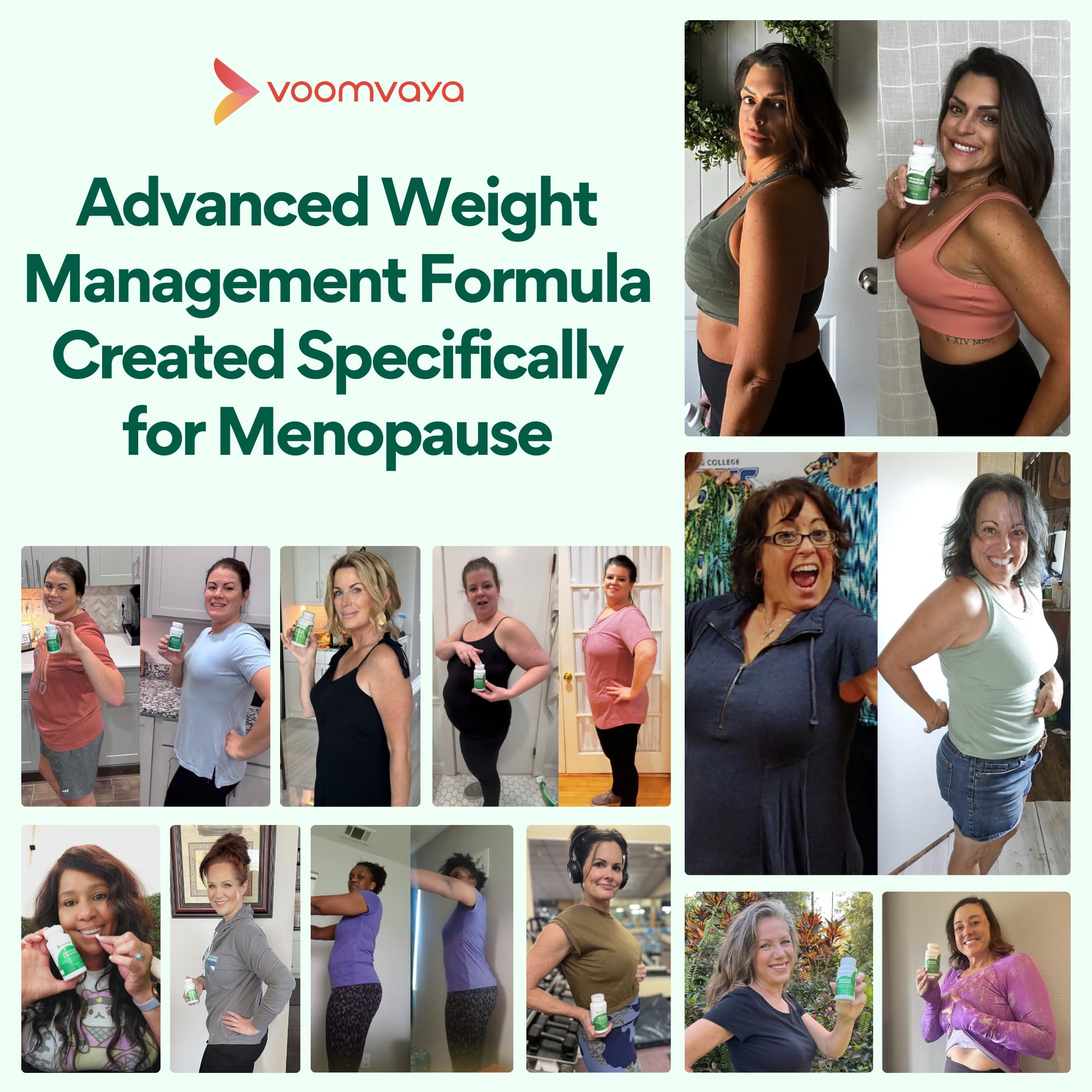 VoomVaya MenoSlim Advanced Menopause Weight Loss for Women – Menopause & Perimenopause Supplement for Women – Supports Healthy Metabolism & Overall Wellness – 60 Capsules VoomVayaAu supplements