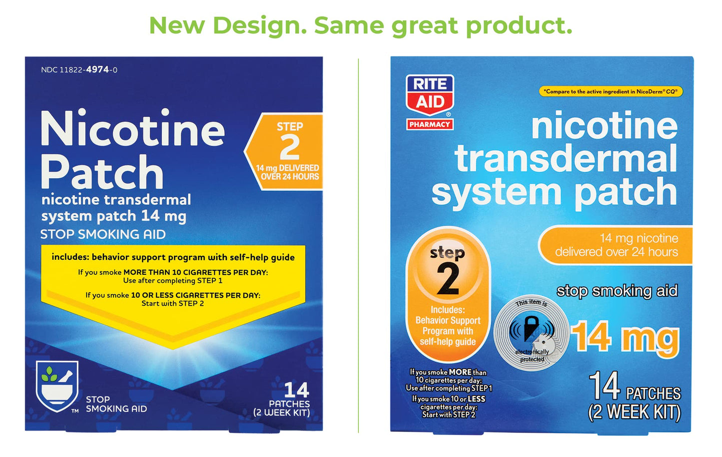 Rite Aid Nicotine Transdermal System Patch, Step 2, 14mg - 14 ct, Nicotine Rite AidUS supplements
