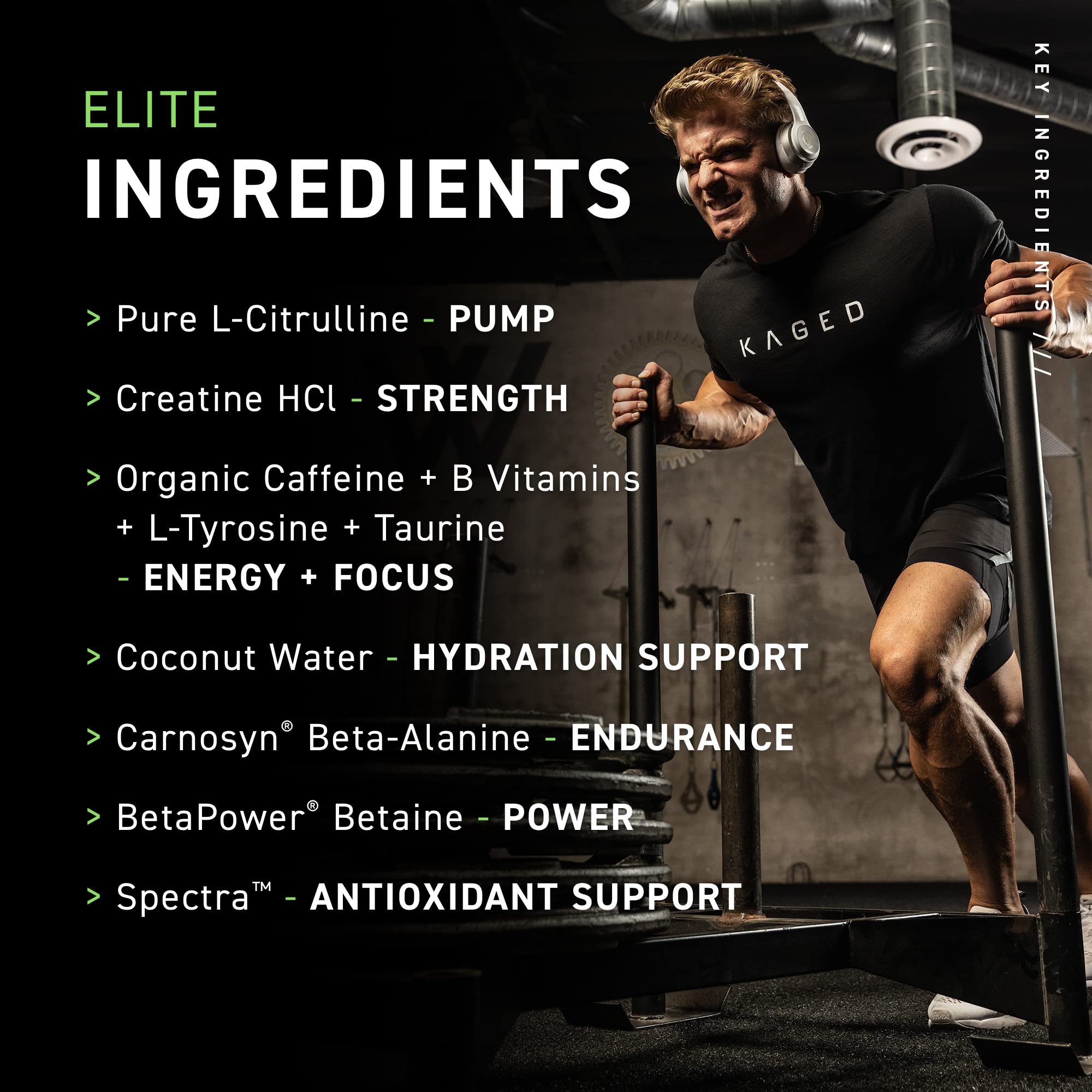 Kaged Original Pre Workout Powder | Berry Blast | Pre-Kaged | Formulated with Creatine KagedAu supplements