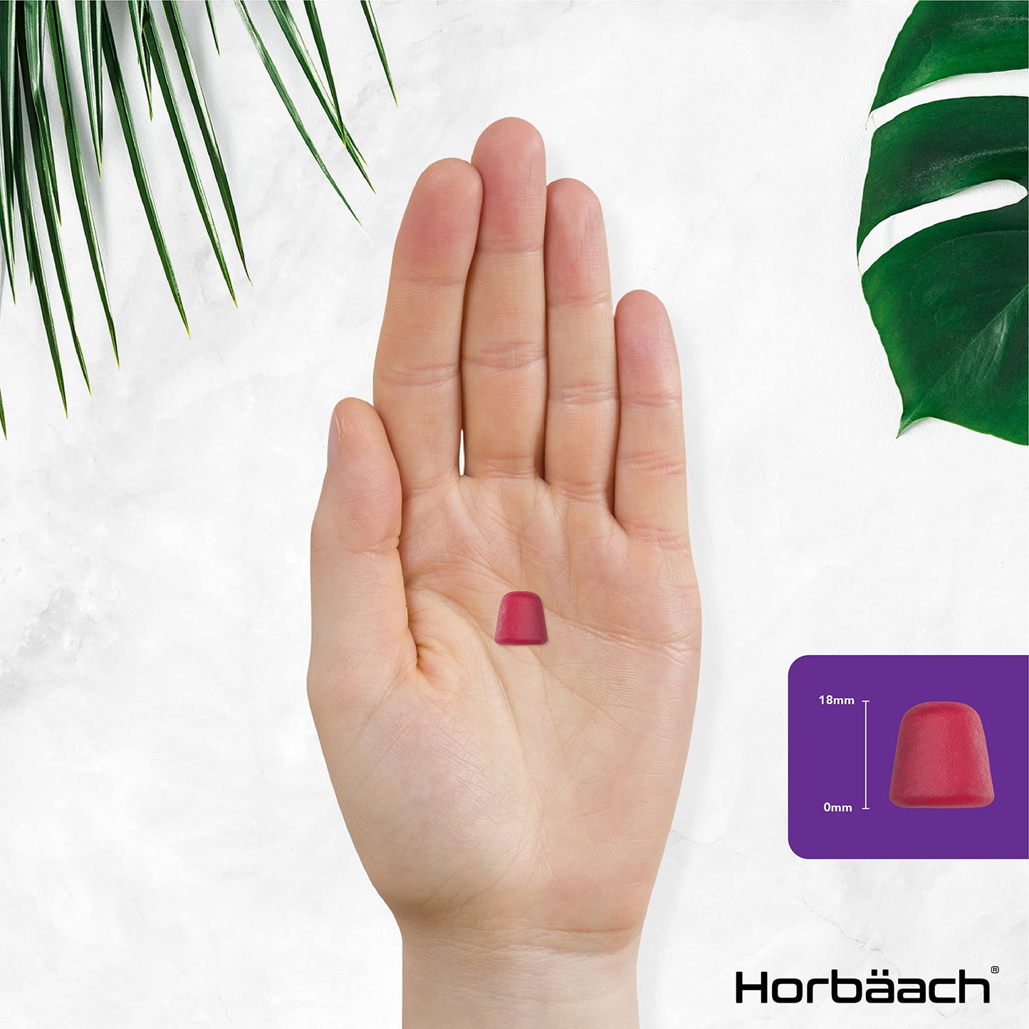 Biotin Gummies 10,000mcg | 90 Vegan Vitamins | Natural Strawberry Flavour HorbäachUS supplements