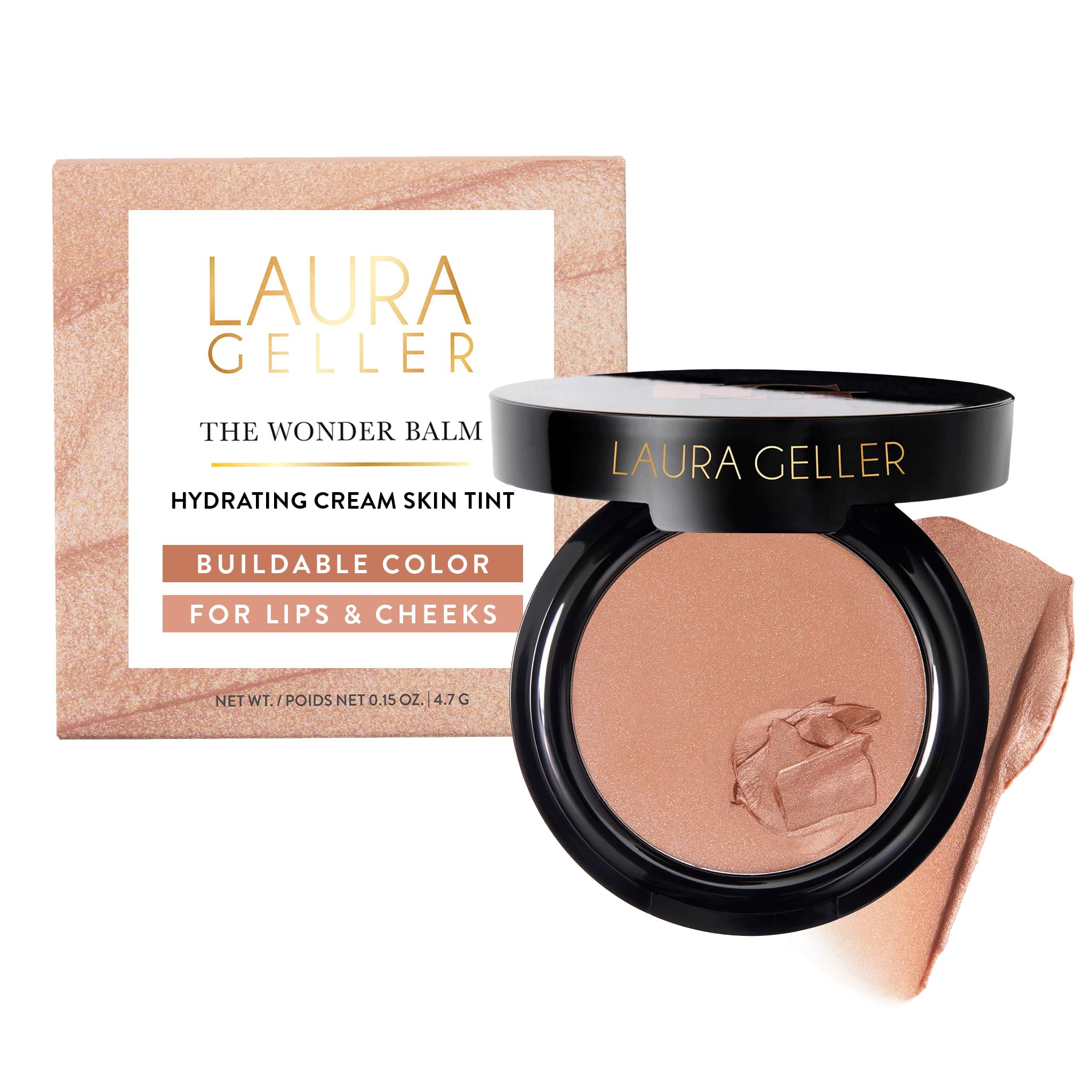 LAURA GELLER NEW YORK The Wonder Balm Cream Illuminator - Hydrating Weightless Subtle Hint of Color + Glow for Mature Skin - Vegan Squalane - Apply to Cheeks & Lips (01 Nice-n-Natural) LAURA GELLER NEW YORKAu supplements