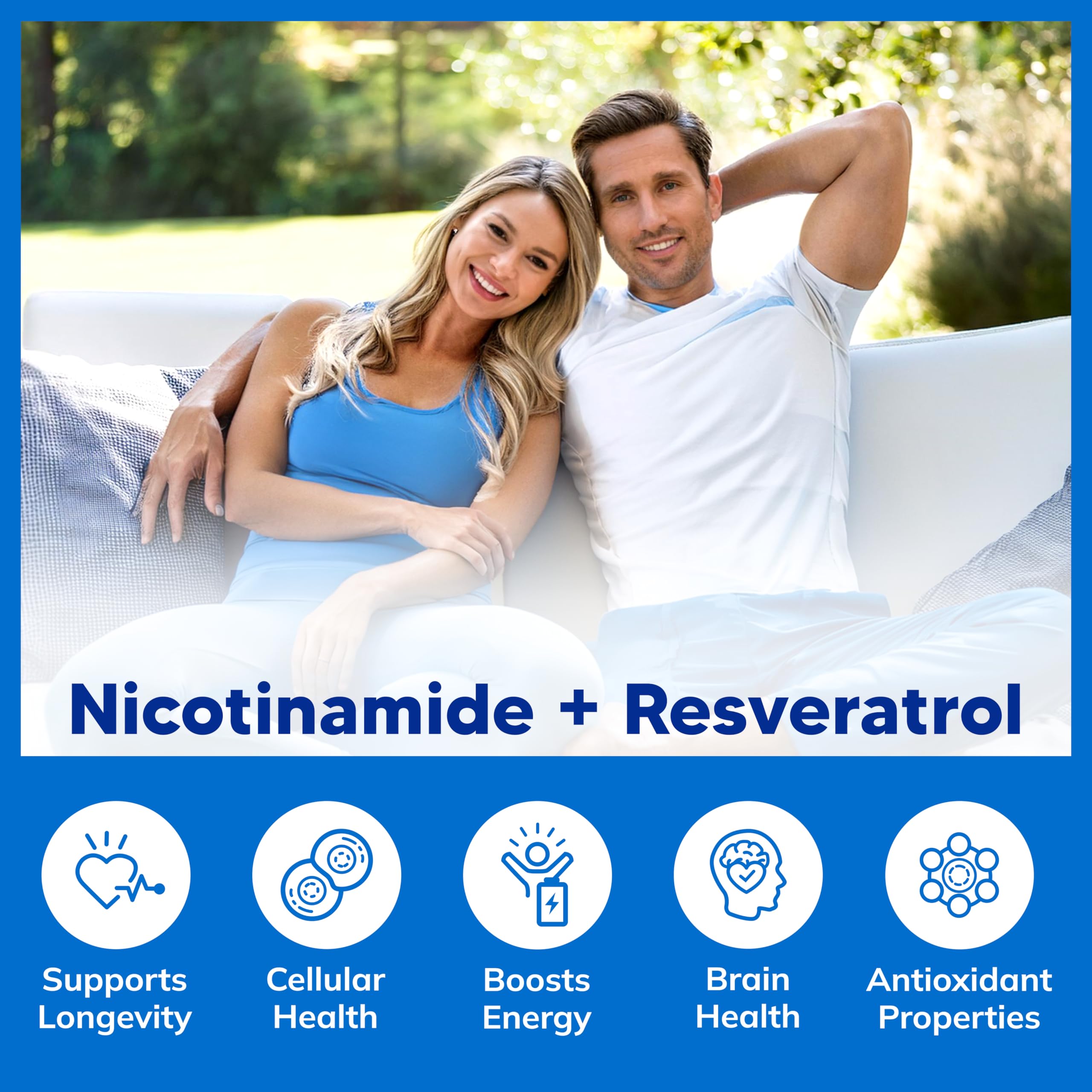 aSquared Nutrition Nicotinamide with Resveratrol - 120 Veggie Capsules - Vitamin B3 500mg (Niacinamide Flush Free) - Supplement Pills to Support NAD, Skin Cell Health & Energy aSquared NutritionAu supplements