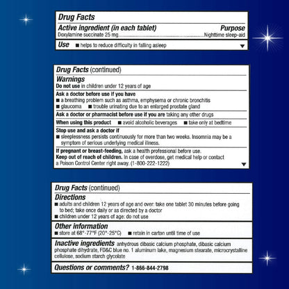 Unisom SleepTabs, Nighttime Sleep-aid, Doxylamine Succinate, 80 Tablets UnisomUS supplements