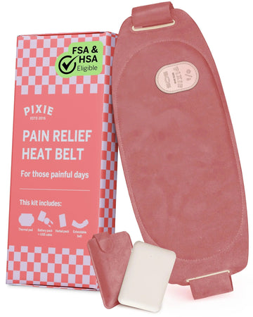 Pixie Period Heating Pad for Cramps - Thinnest Wearable Heating Pad for Feminine Care - Unnoticeable Under Clothes - Best Portable Pain Relief Heat Belt On The Market - Hours of Menstrual Pain Relief Pixie CupAu supplements