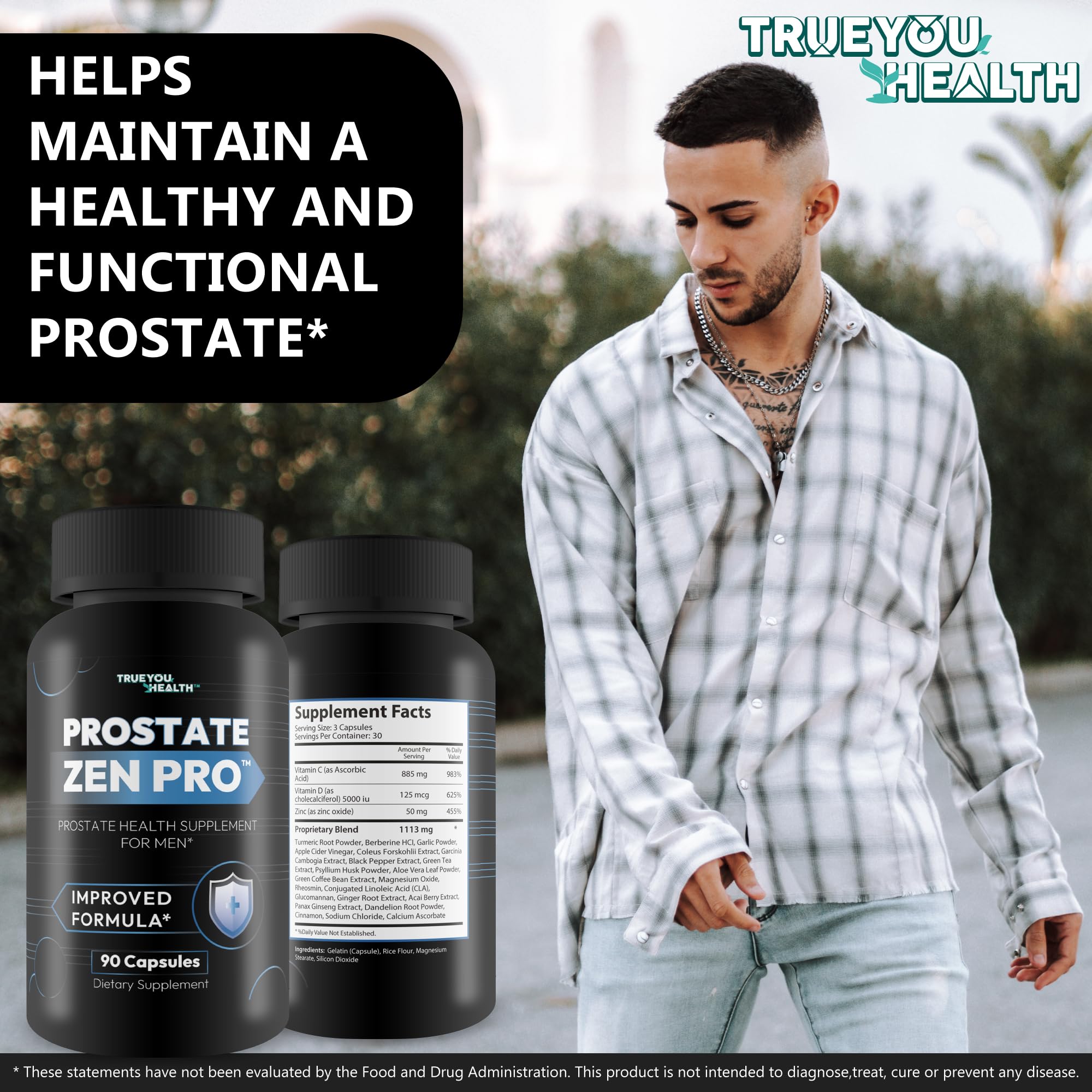 Prostate Zen Pro - Improved Formula - Our Best Prostate Health Supplement for Men - Our Best Prostate Support Supplement for Men’s Health - Natural Prostate Genix ProstaZen True You HealthAu supplements