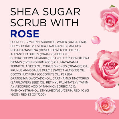 Dr Teal's Shea Sugar Body Scrub, Rose with Essential Oil, 19 oz (Pack of 3) Packaging May Dr Teal'sUS supplements