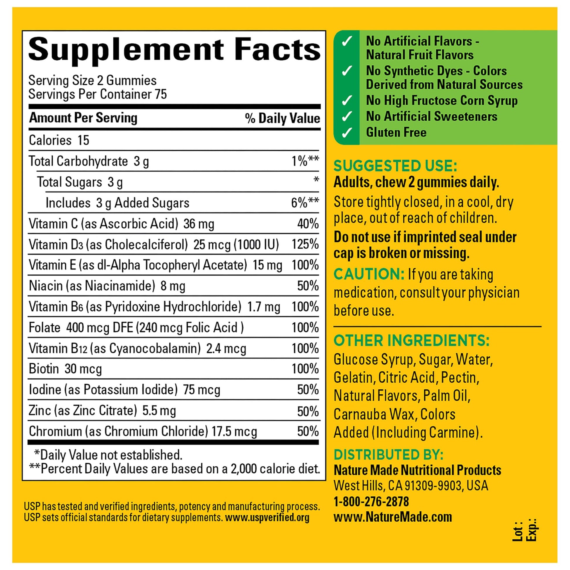 Nature Made Multivitamin Gummies, Mens & Womens Gummy Vitamins & Minerals, Adult Multivitamin Gummy Nature MadeAu supplements