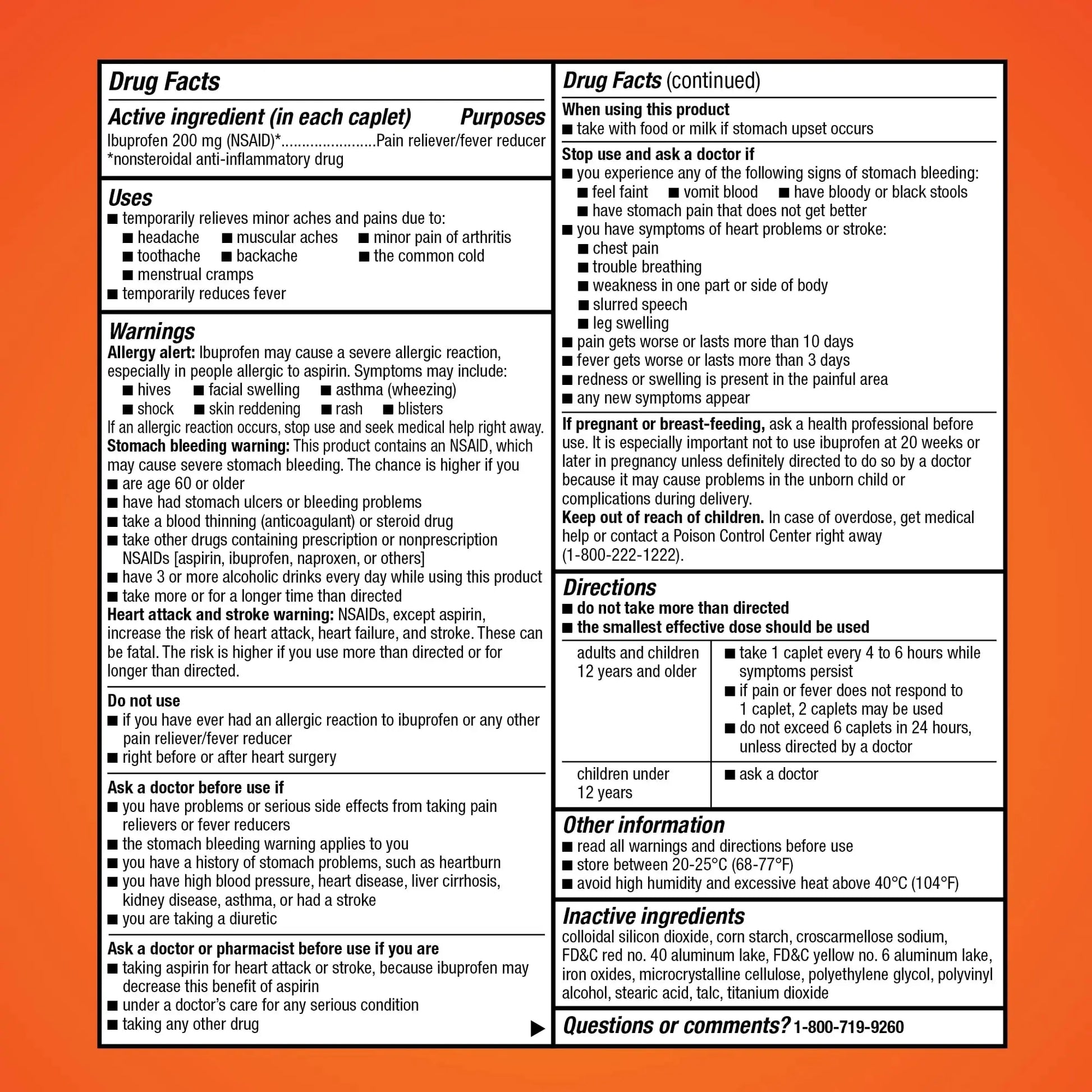 Amazon Basic Care Ibuprofen Tablets, 200 mg, Pain Reliever/Fever Reducer for Headache, Backache, Menstrual Pain and Body Aches, 100 Count Amazon Basic CareAu supplements