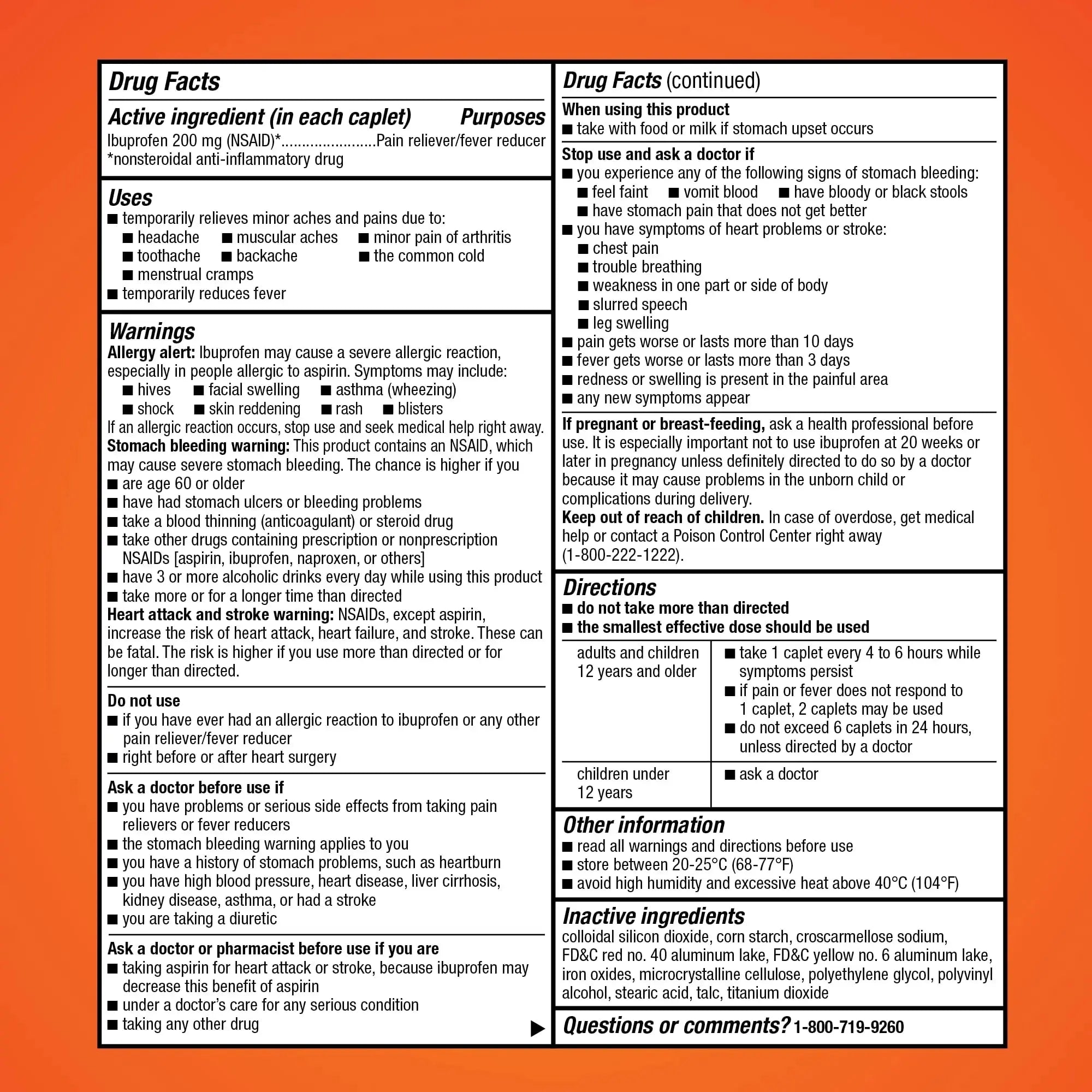 Amazon Basic Care Ibuprofen Tablets, 200 mg, Pain Reliever/Fever Reducer for Headache, Backache, Menstrual Pain and Body Aches, 100 Count Amazon Basic CareAu supplements