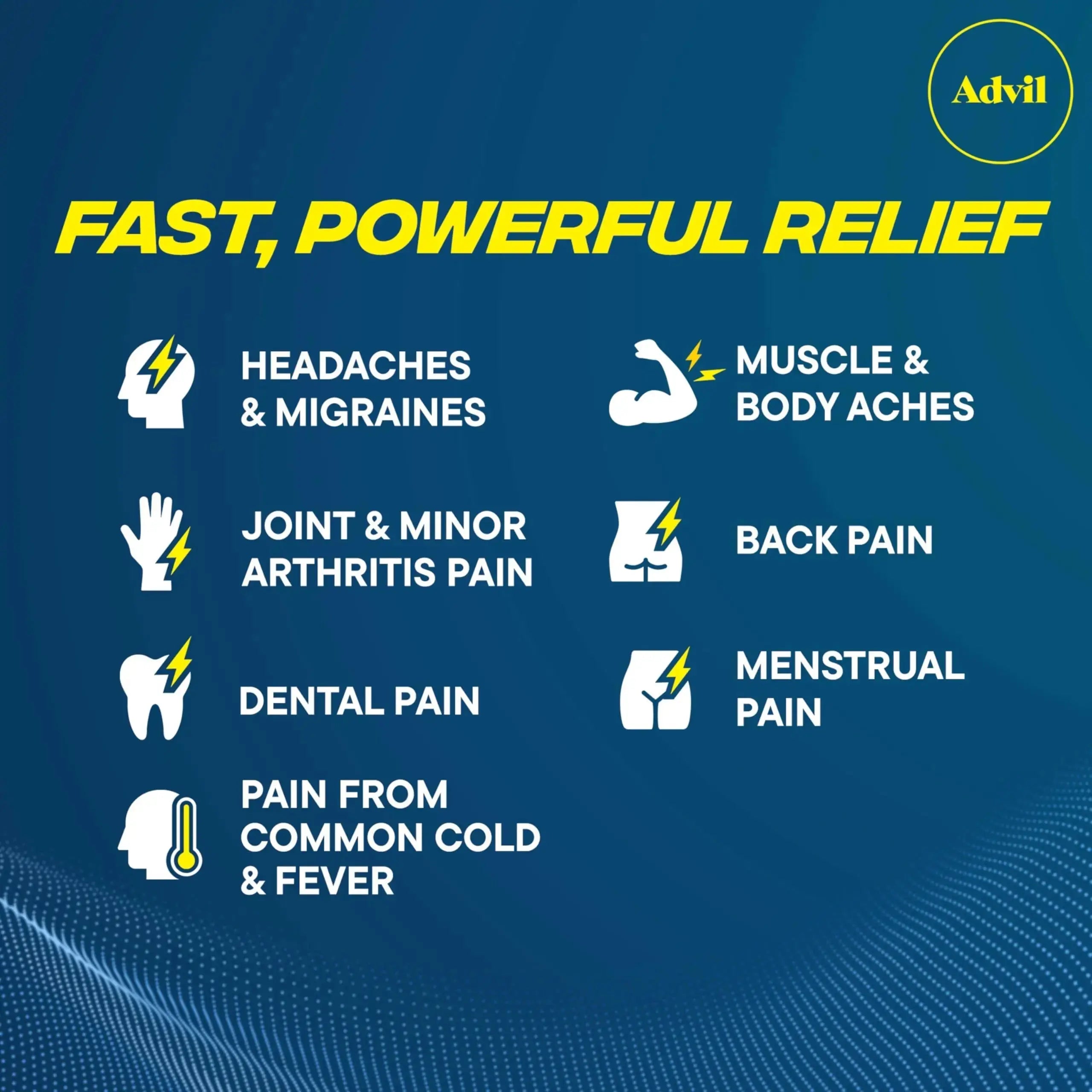 Advil Pain Reliever and Fever Reducer, Pain Relief Medicine with Ibuprofen 200mg for Headache, Backache, Menstrual Pain and Joint Pain Relief - 50x2 Coated Tablets AdvilAu supplements