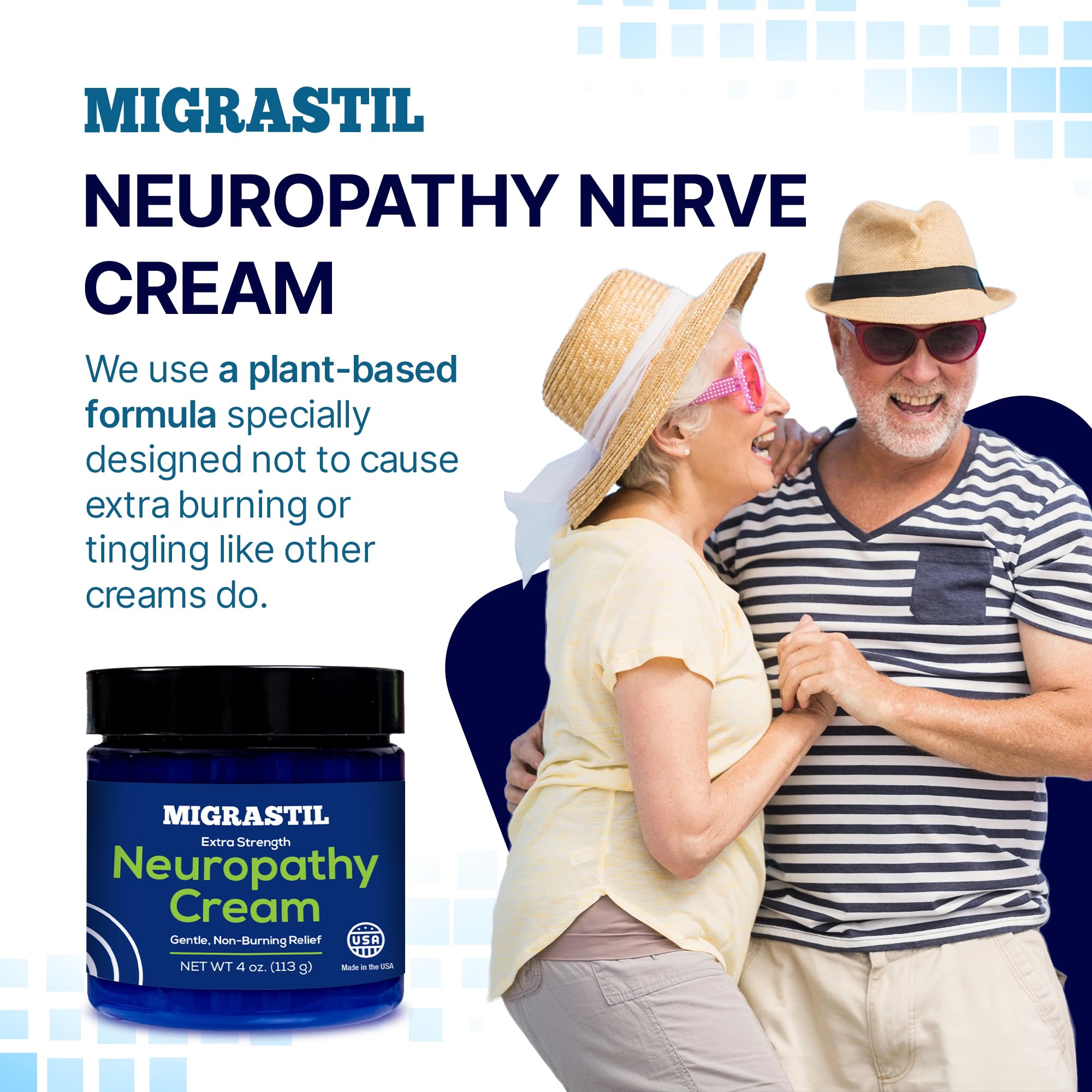 Basic Vigor Migrastil Neuropathy Relief Cream Extra Strength for Feet, Legs, and Hands. Made in The USA. Vegan and Cruelty-Free, Non-Greasy, Gentle, Non-Burning with Cooling Effect (4 oz.) Basic VigorAu supplements