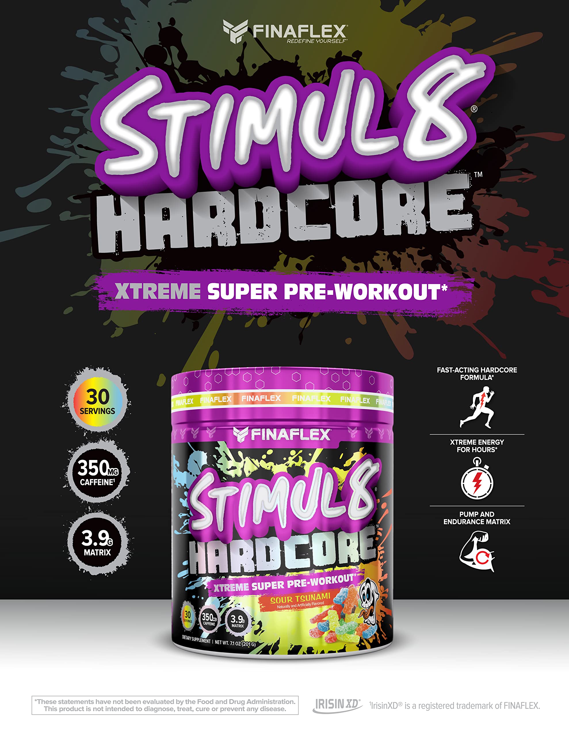 FINAFLEX STIMUL8 Hardcore, Grape Escape - Extreme Energy, Strength & Endurance FINAFLEXAu supplements