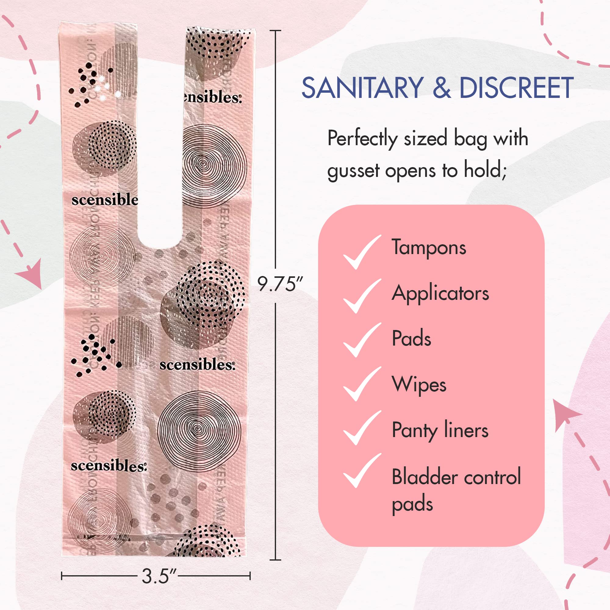 Scensibles Personal Care Disposal Bags (50 Count) - For Tampons, Pads, Liners, Condoms & More SCENSIBLESAu supplements