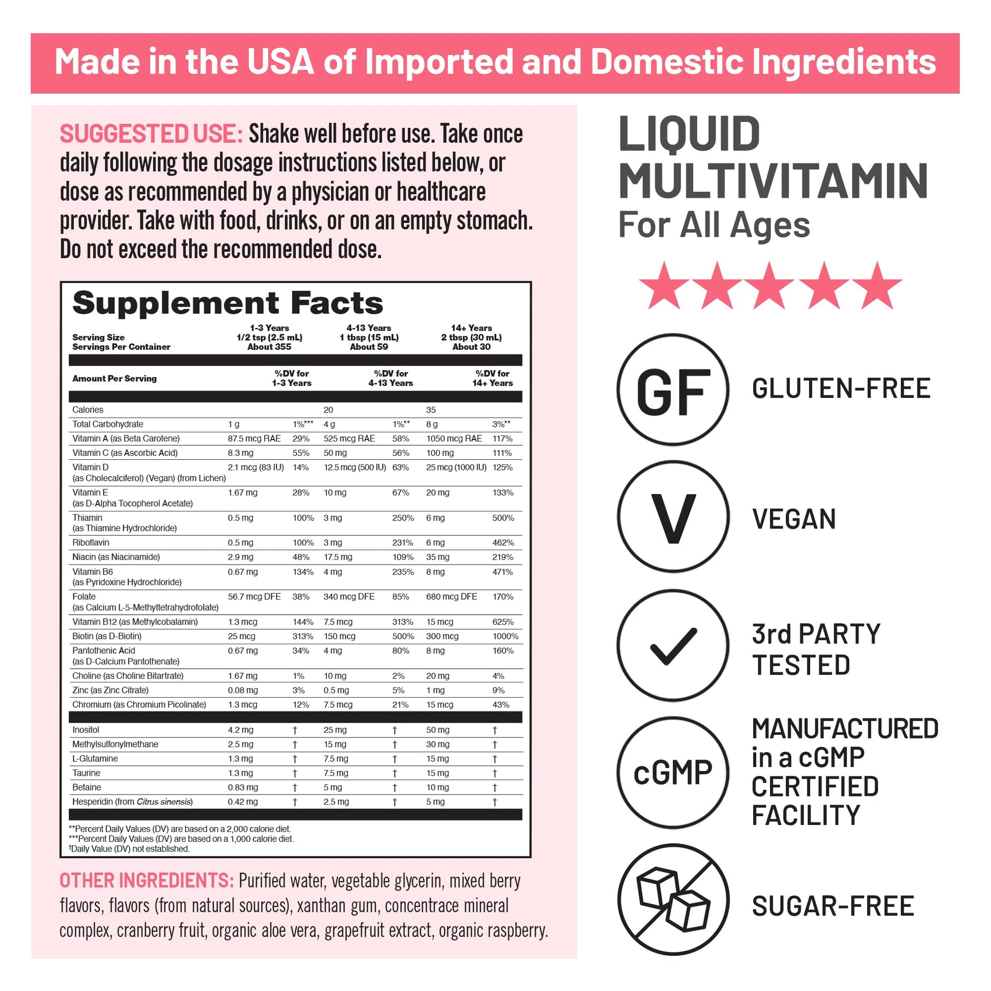 NatureWise Liquid Multivitamin for Women, Men of All Ages - Sugar Free, Vegan - Vitamins for Energy Levels, Beauty, Immune Health with Methylated B12 & Folate - Non-GMO - 30 fl oz(887 mL) NatureWiseAu supplements