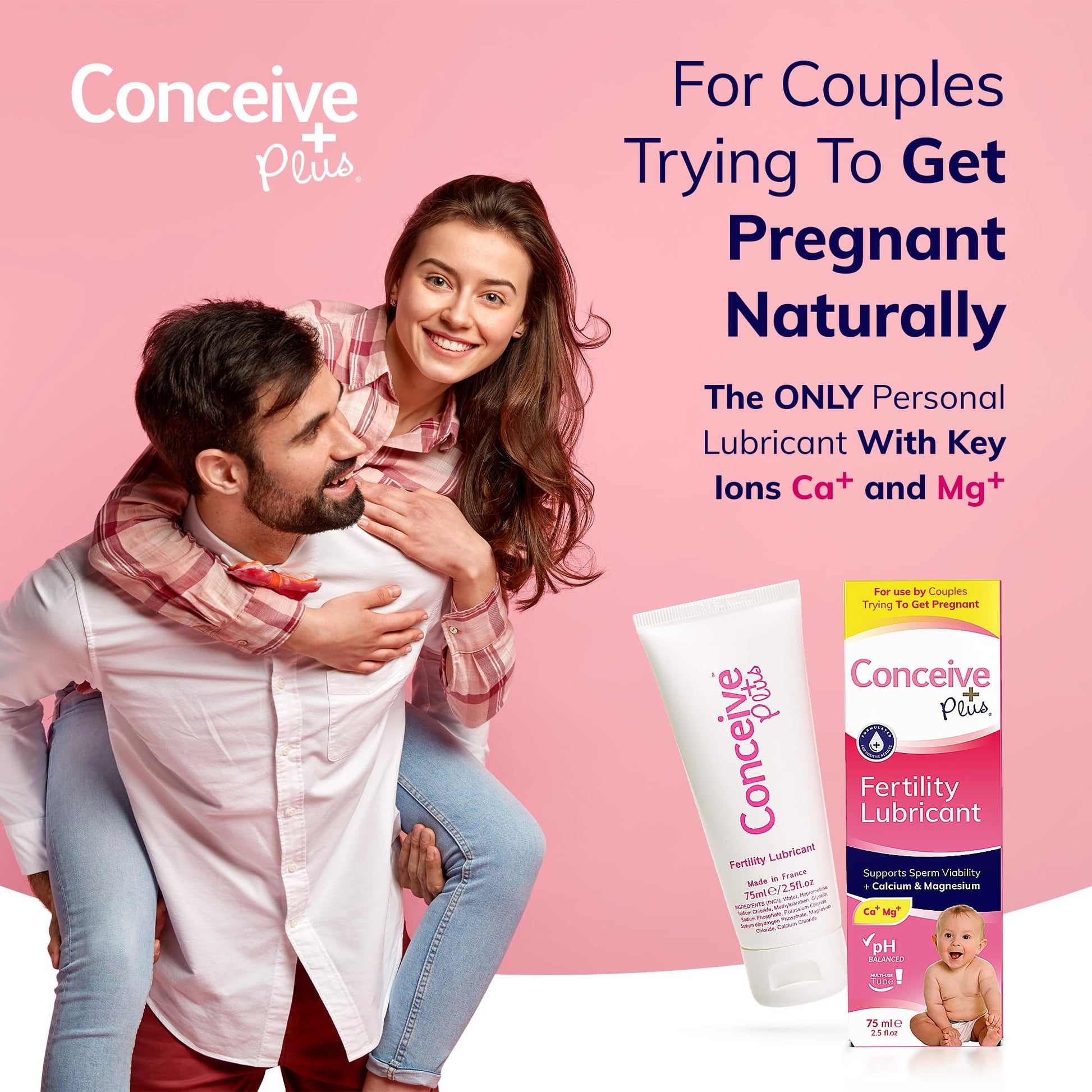 Conceive Plus Fertility Lubricant - Fertility Friendly Lube for Couples Trying to Conceive, 75ml / 2.5 fl oz CONCEIVE PLUSAu supplements