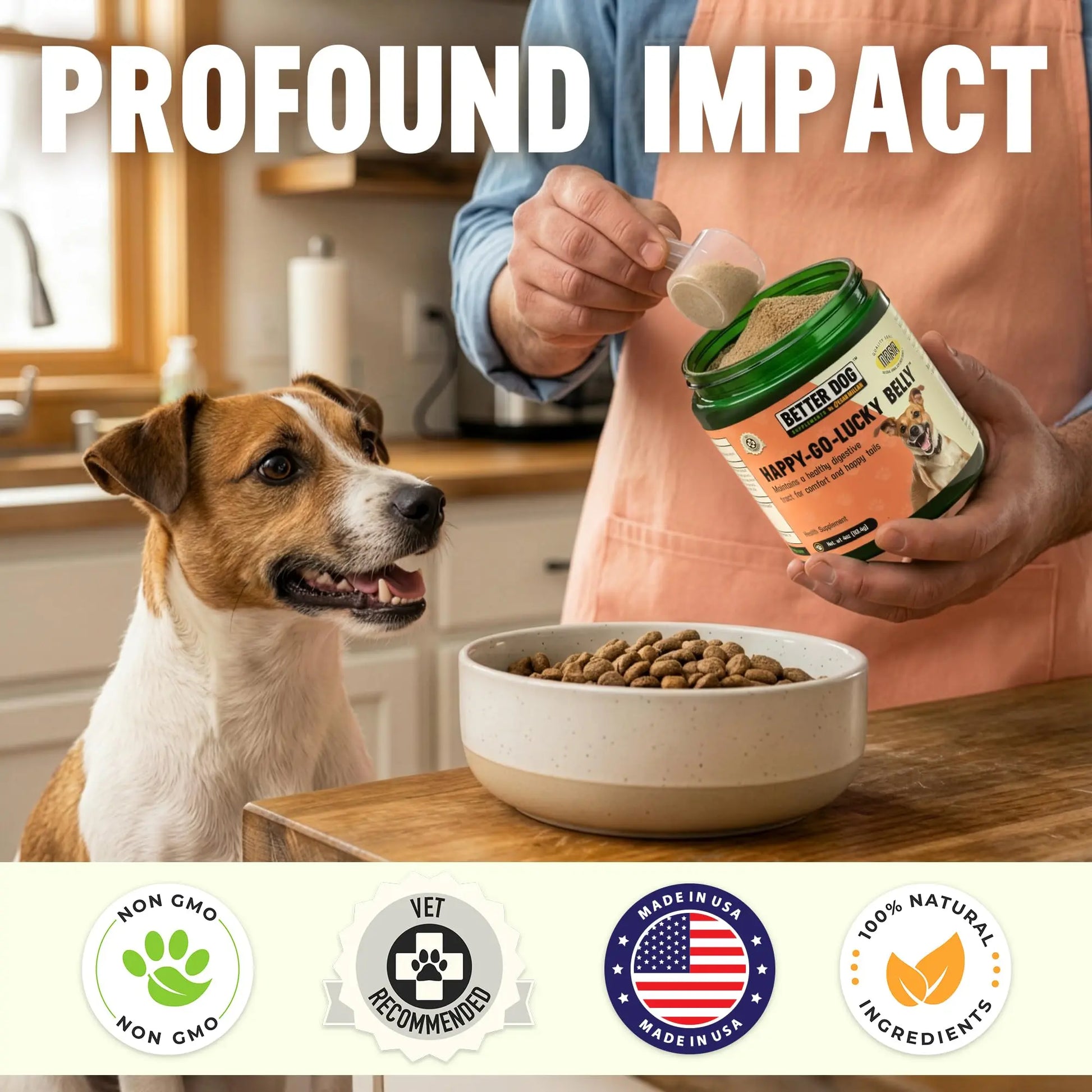 Better Dog Supplements Happy-Go-Lucky Belly by Cesar Millan - Natural Dog Digestive Support Powder – Dog Constipation Relief, Gut Balance & Regularity with Herbal Fiber for Dogs – 4oz (60-Day Supply) Better Dog Supplements By Cesar Millannz supplements