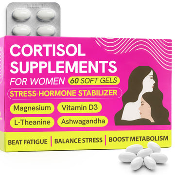 Cortisol Supplements for Women with Ashwagandha, Rhodiola & L-Theanine | Cortisol Reducer Designed for High Stress, Fatigue & Mood Swings | Supports Hormone Balance & Steady Energy | 60 Capsules Terramed Just Think ComfortAu supplements