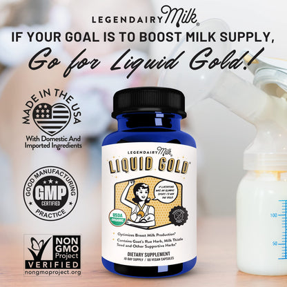 Legendairy Milk Liquid Gold Lactation Supplement, Organic Goat's Rue Lactation Legendairy MilkUS supplements