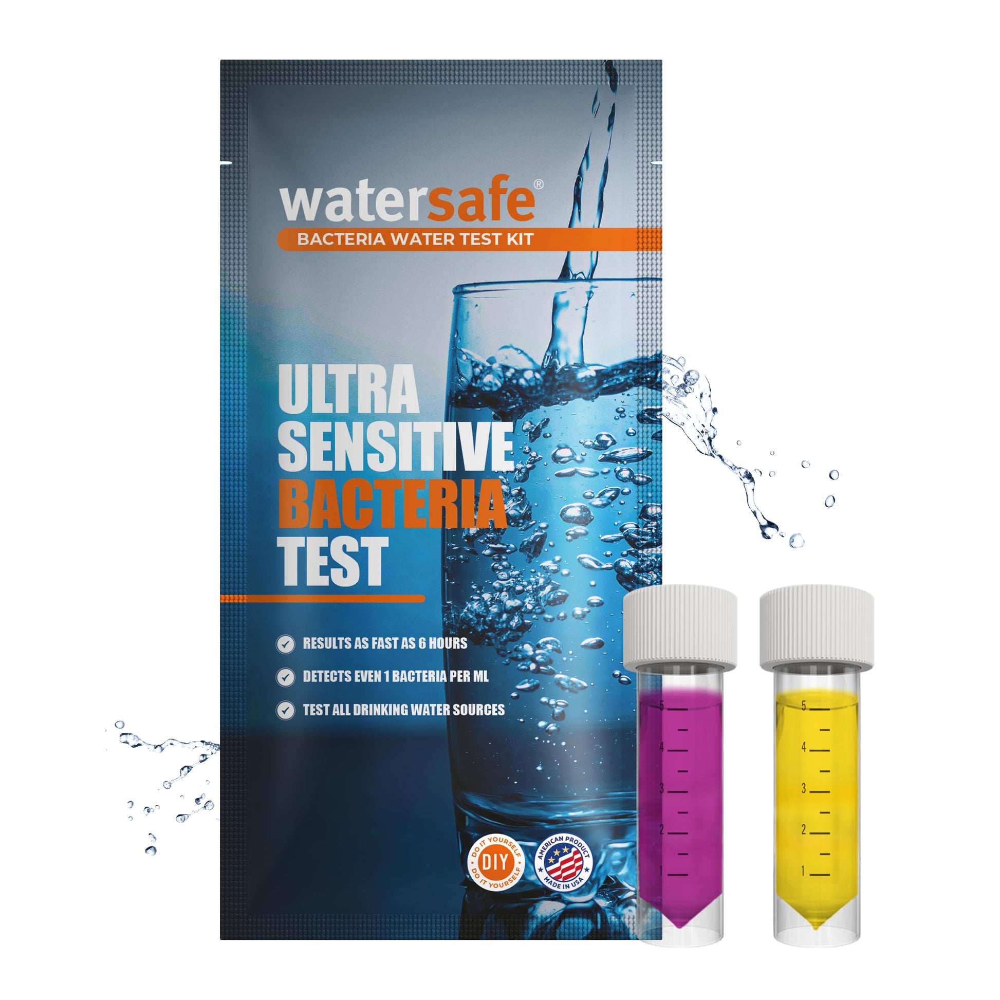 Watersafe® Bacteria Water Test Kit – USA-Made – Results as Fast as 6 Hours – Detects Coliform (Inc. E. coli) & Non-Coliform Bacteria in Drinking, Well & Tap Water – Lab-Quality Testing – 1 Pack WatersafeAu supplements