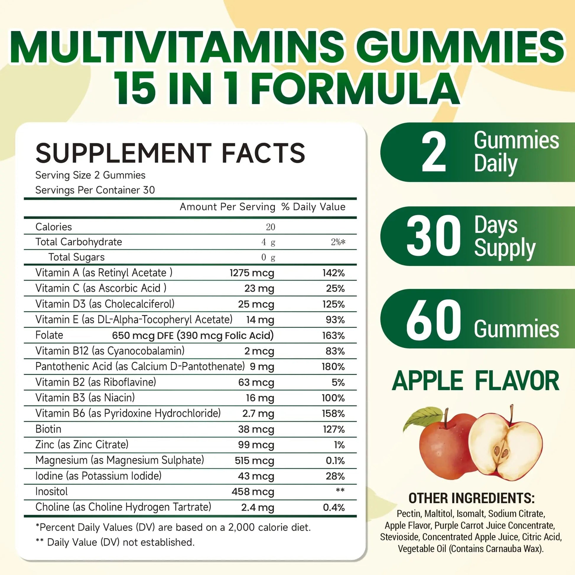 I LOVE HEALTH® 15-in-1 Multivitamin Gummies for Adults & Kids - Enhanced Formula with Vitamin A, C, D3, E, B12, Zinc, Magnesium & More I LOVE HEALTHAu supplements
