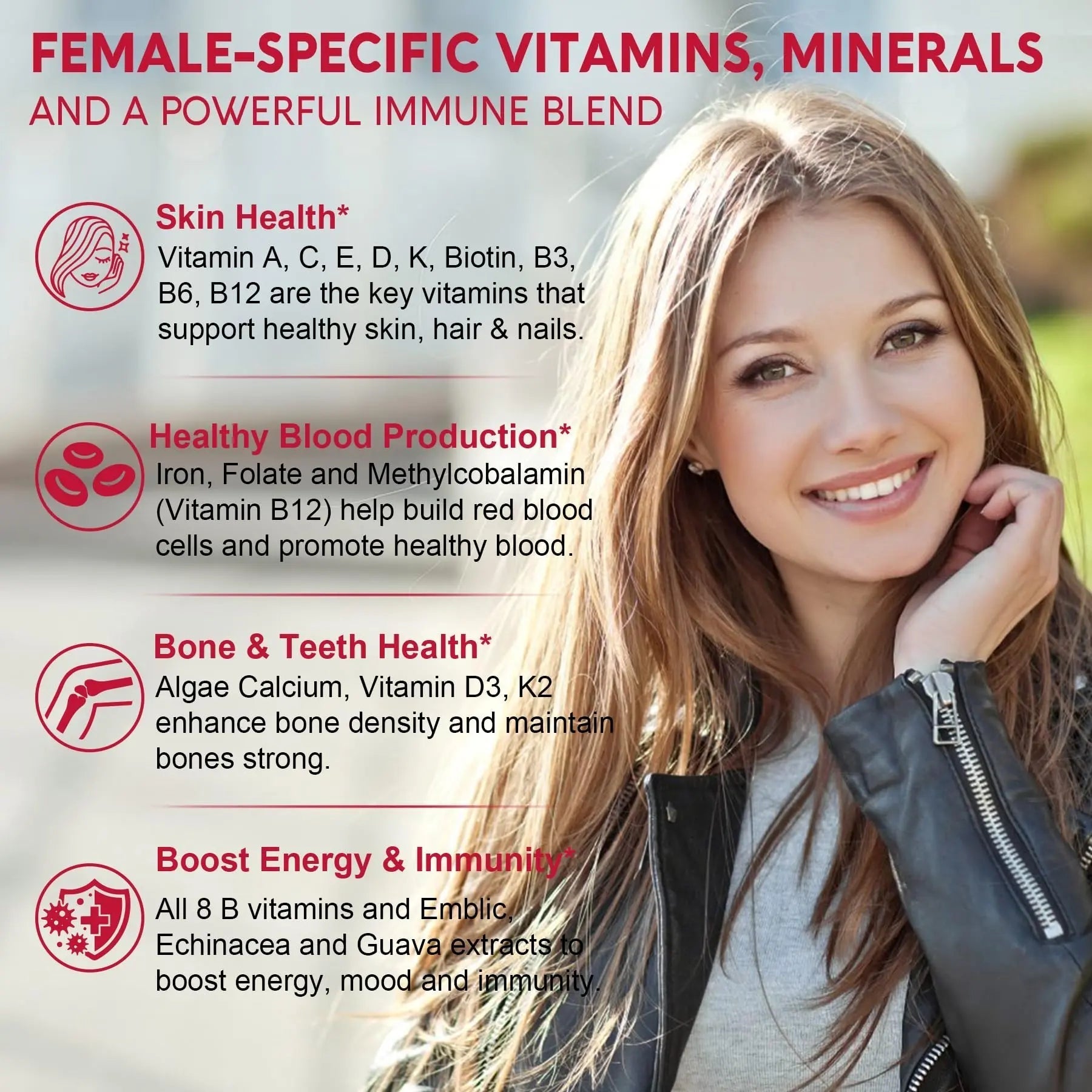 Methylated Multivitamin for Women Gummies, Calcium, D3 K2, Methylfolate & B12, Inositol, Daily Vitamin A, C, E, B Complex, Biotin, Iron NextdiaAu supplements