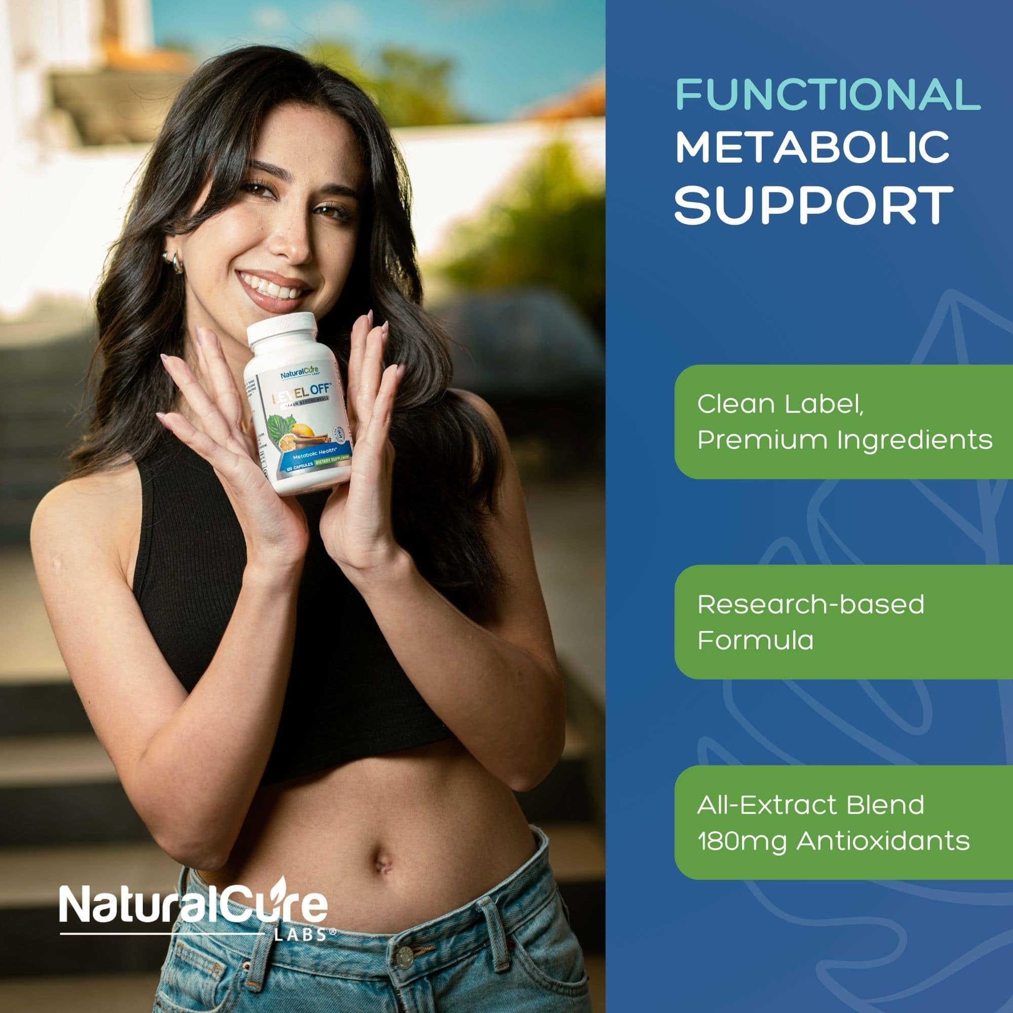 Natural Cure Labs Level Off Anti Spike Formula Glucose Supplement – Capsules for Metabolic Health, Helps Moderate Glucose Spikes, Vegan, Non-GMO, Gluten Free (120 Count (Pack of 1)) Natural Cure LabsAu supplements