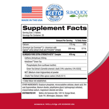 Slimquick Pure 3x Extra Strength Pill for Women, Helps Achieve Weight Goals, Helps Metabolism, Lose Excess Water, Keeps Full for Longer with Green Tea Extract SlimQuickUS supplements