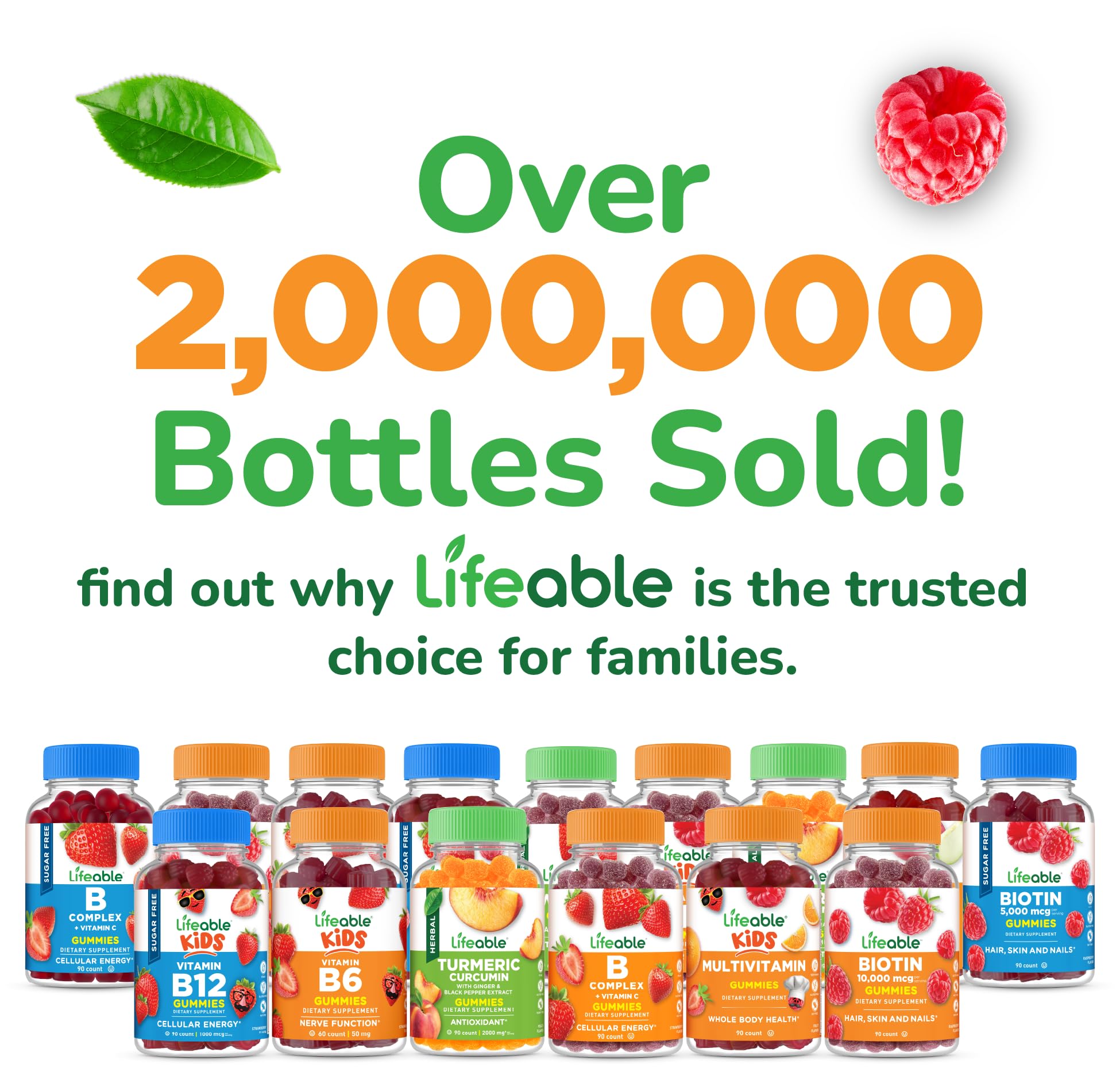Lifeable Stress Aid Gummies for Teens | with Lemon Balm, GABA and L Theanine Supplements | Vegan Non GMO Mood Support Supplement | Great Tasing Stress Vitamins | L-Theanine for Teen | 90 Gummies LifeableAu supplements