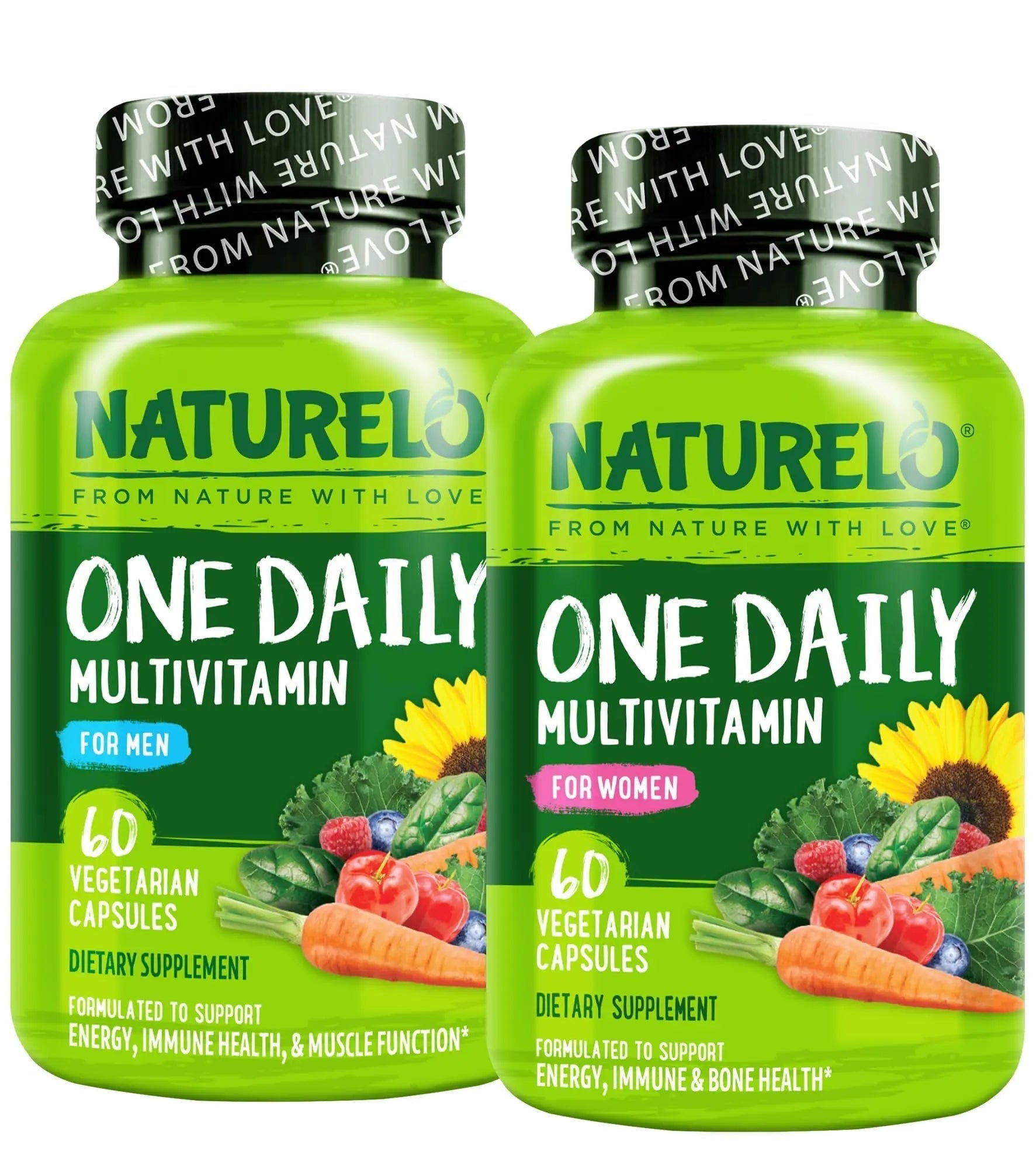 NATURELO One Daily Multivitamin for Women, 60 Capsules and One Daily Multivitamin for Men, 60 Capsules - 2 Month Supply Bundle NATURELOAu supplements