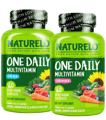 NATURELO One Daily Multivitamin for Women, 60 Capsules and One Daily Multivitamin for Men, 60 Capsules - 2 Month Supply Bundle NATURELOAu supplements
