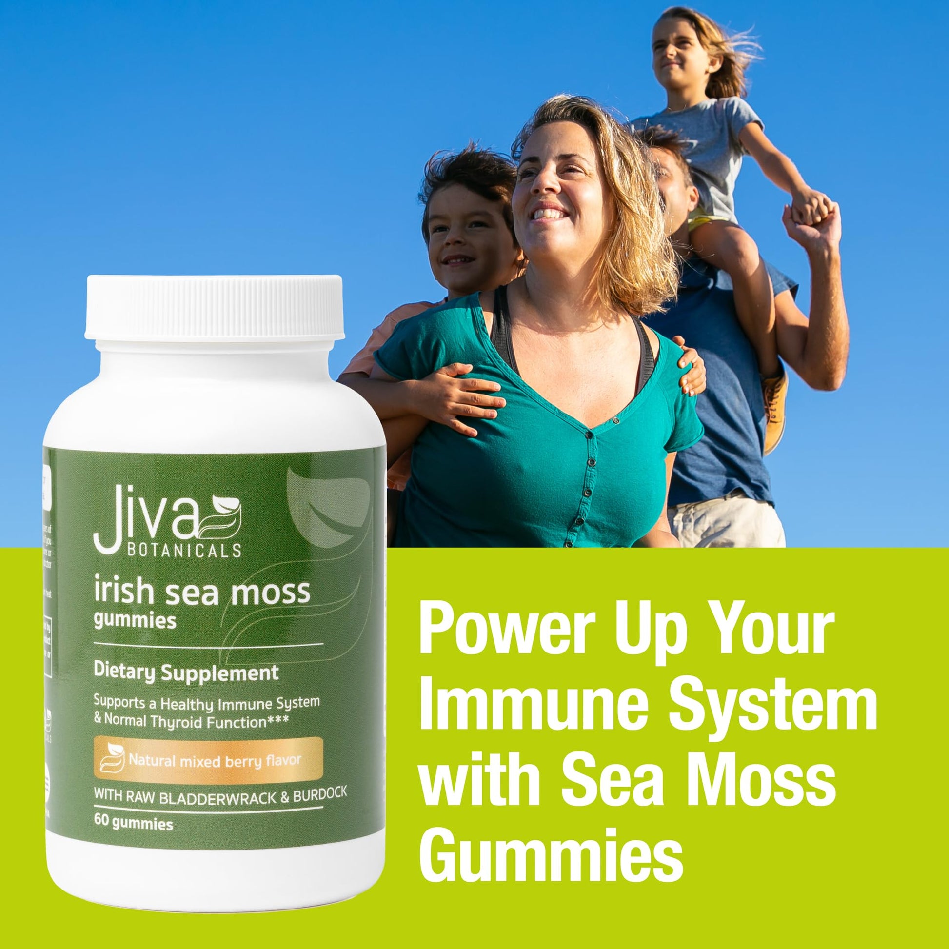 Jiva Botanicals - Irish Sea Moss Gummies with Bladderwrack & Burdock Root 3000mg Jiva BotanicalsAu supplements