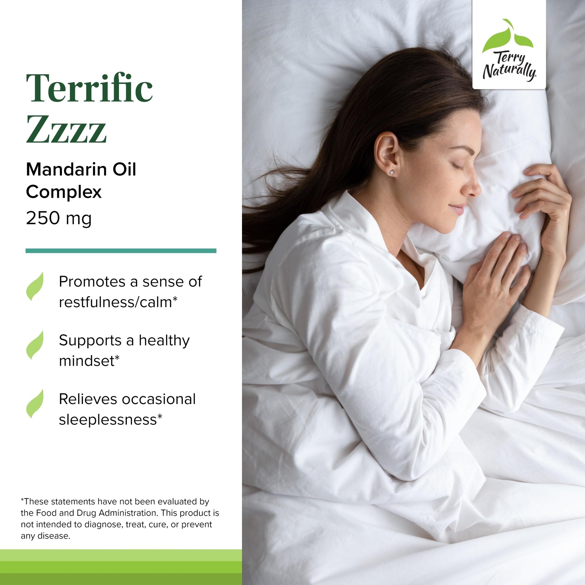 Terry Naturally Terrific Zzzz - Sleep Supplement for Adults - Dietary Supplement with Mandarin, Lemon Balm & Lavender - Non-GMO Relaxation & Sleep Relief Aid - 30 Softgels Terry NaturallyAu supplements