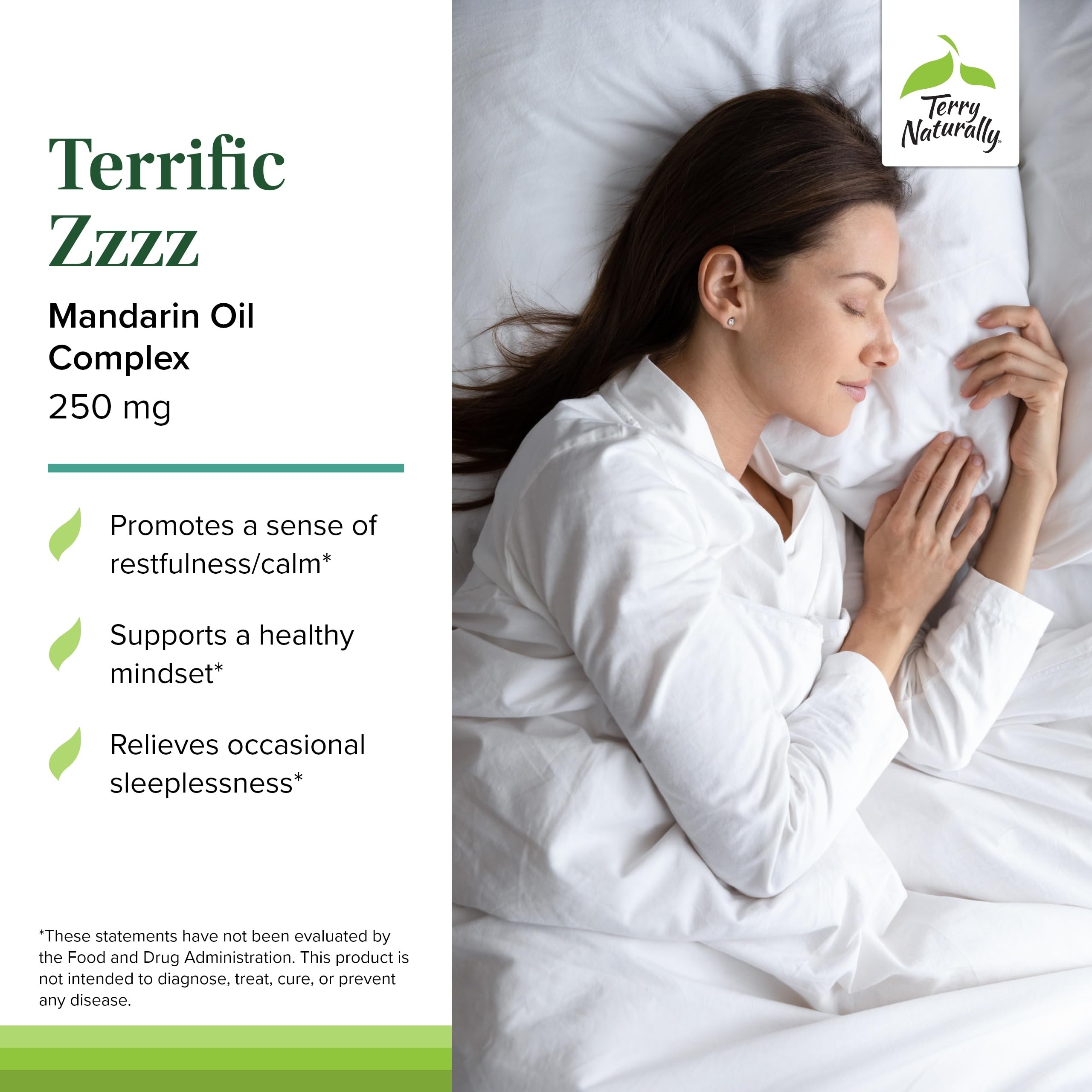 Terry Naturally Terrific Zzzz - Sleep Supplement for Adults - Dietary Supplement with Mandarin, Lemon Balm & Lavender - Non-GMO Relaxation & Sleep Relief Aid - 30 Softgels Terry NaturallyAu supplements