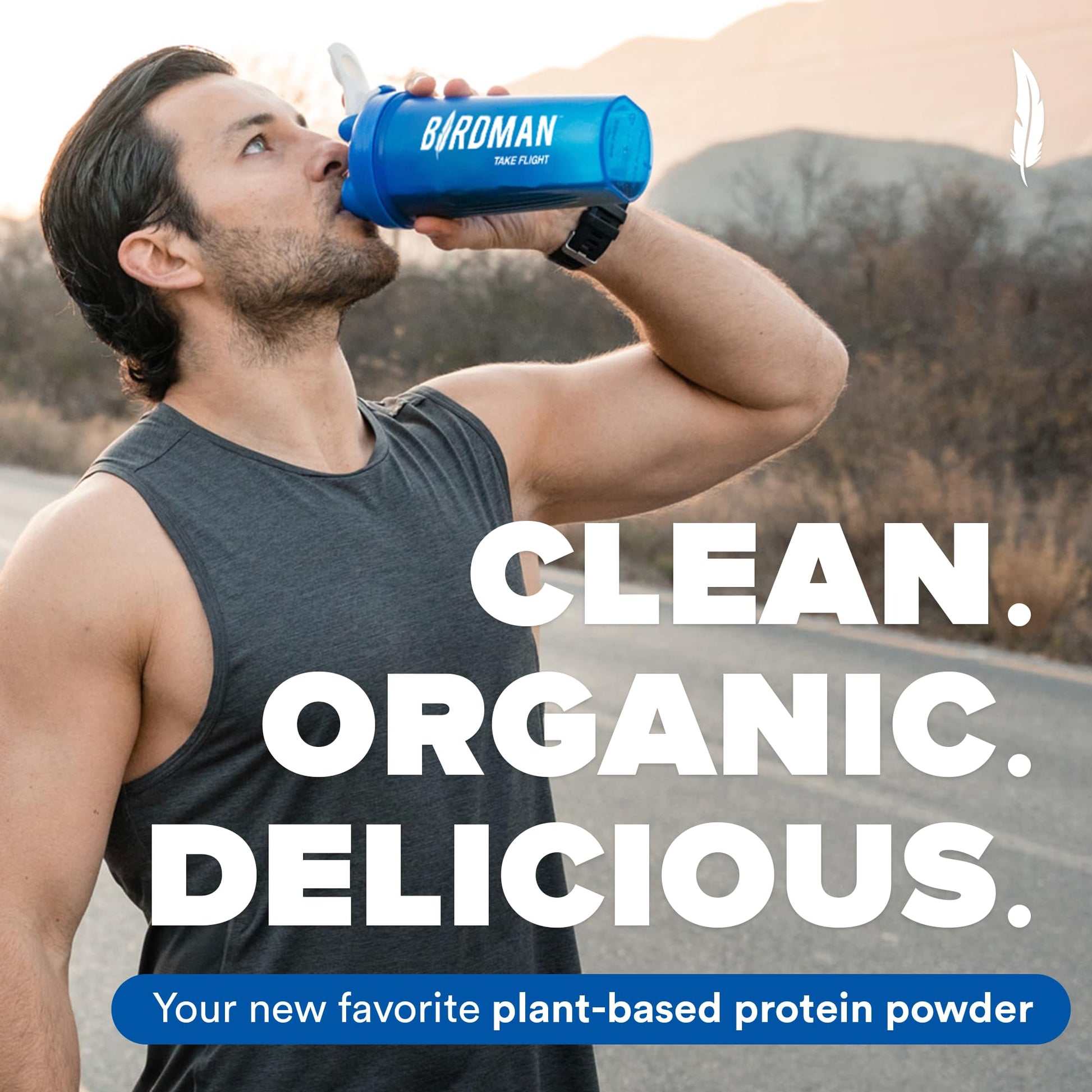 BIRDMAN Falcon Vegan Protein Powder Organic, Stevia & Sugar Free, Plant Based Protein BIRDMANUS supplements