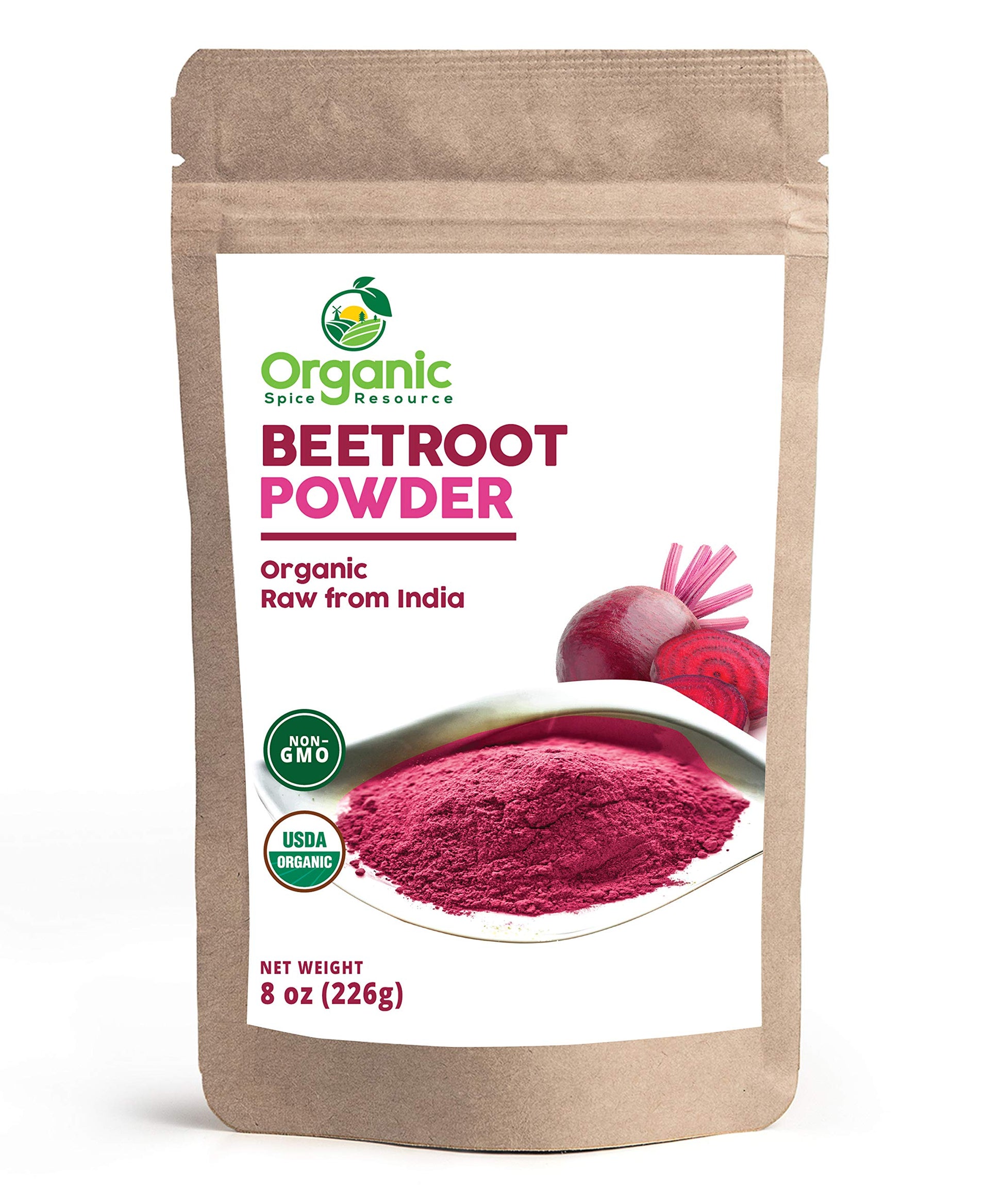 Organic Beet Root Powder | 8 oz or 226g | USDA Organic Approved, Raw and Non GMO Organic Spice ResourceAu supplements