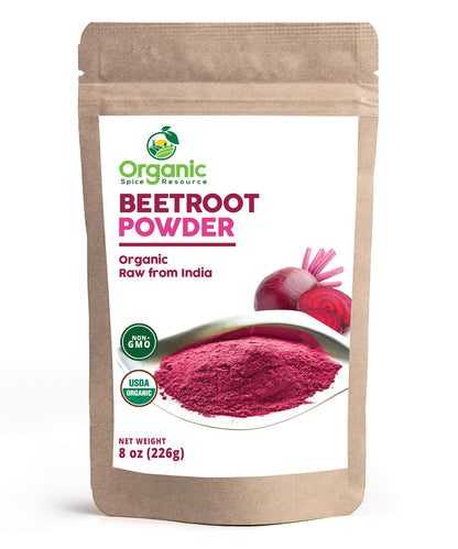 Organic Beet Root Powder | 8 oz or 226g | USDA Organic Approved, Raw and Non GMO Organic Spice ResourceUS supplements