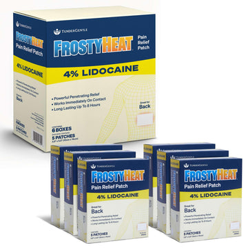 TenderGentle Four Percent Lidocaine Patches - 30 Back Pain Relief Patches with 4% Lidocaine for Aches, Muscle and Joint Discomfort - 3.9" x 5.5" Back, Shoulder, and Neck Pain Patch TenderGentleAu supplements