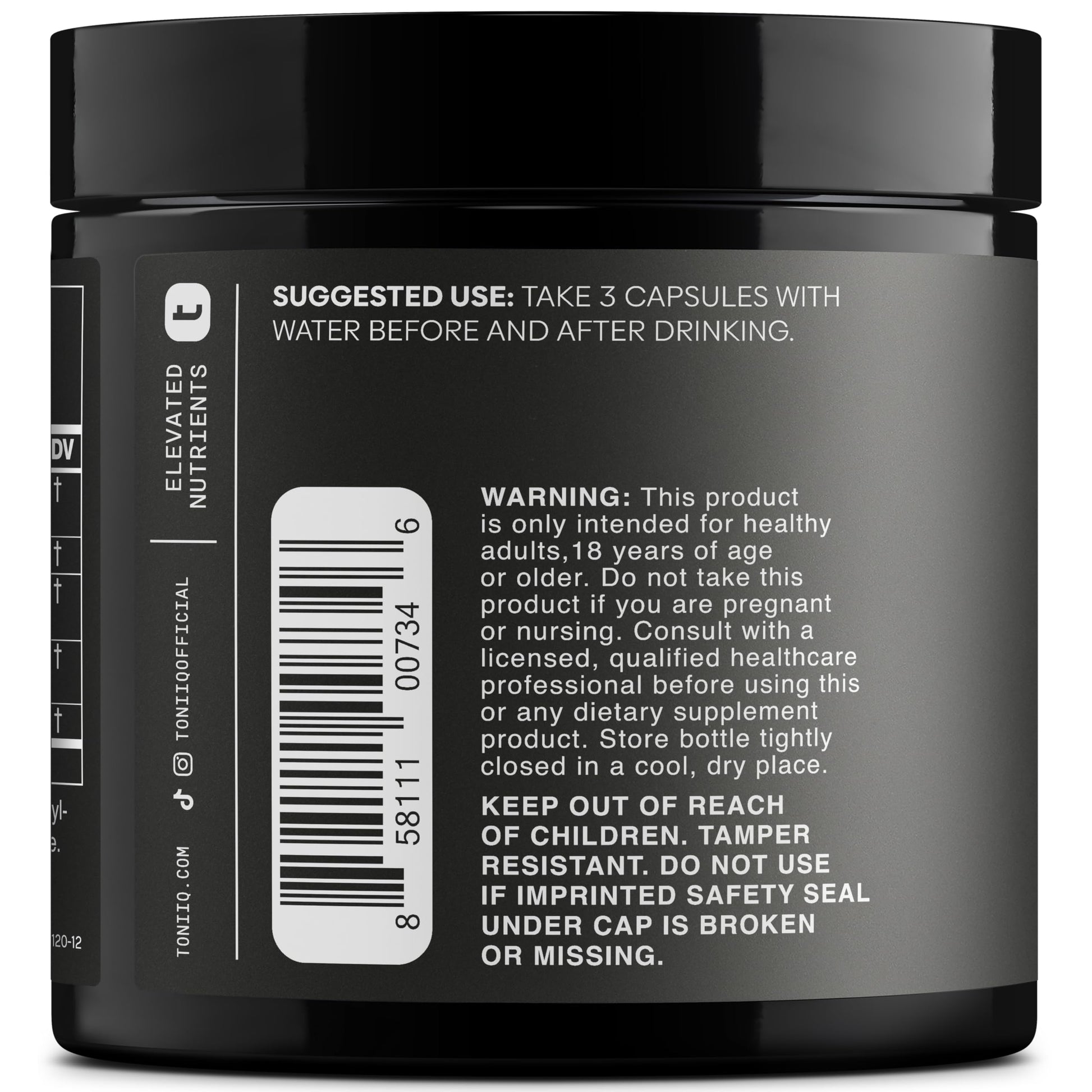 Toniiq Ease with DHM - Full Liver Support for a Night Out - 120 Capsules - 50x Super Concentrated Extract ToniiqAu supplements