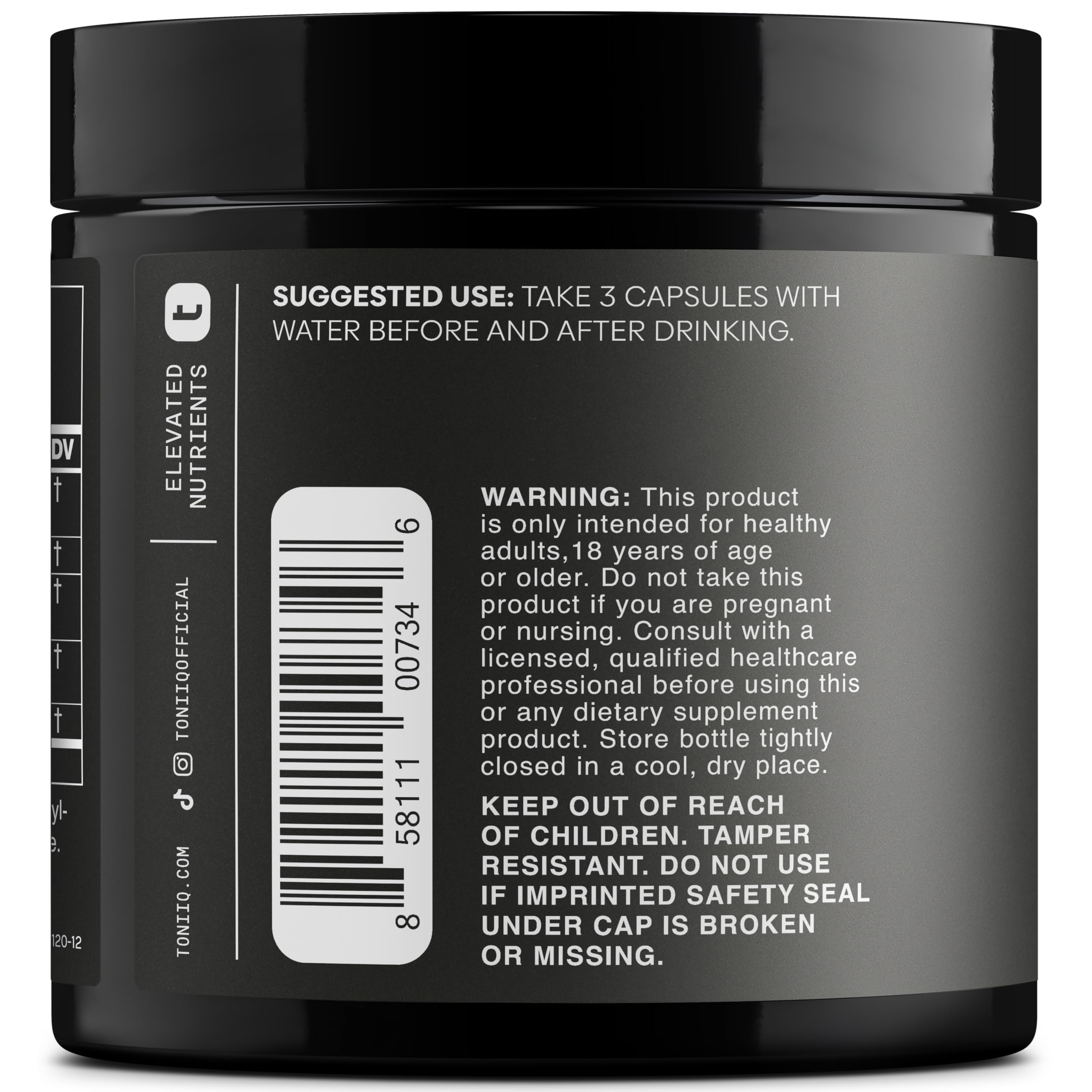 Toniiq Ease with DHM - Full Liver Support for a Night Out - 120 Capsules - 50x Super Concentrated Extract ToniiqAu supplements