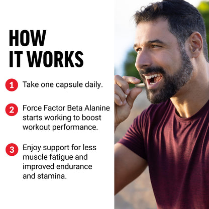 FORCE FACTOR Beta Alanine Capsules, Beta-Alanine Endurance Supplement to Boost Force FactorUS supplements