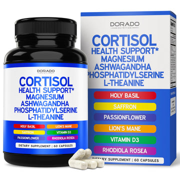 Cortisol Supplements for Women & Men with 14 in1 Blend (Magnesium, Ashwagandha, L Theanine & More) Healthy Cortisol Balance & Calm Mood Support - Third Party Tested, Non GMO, USA Made - 60 Count DORADO NUTRITIONAu supplements
