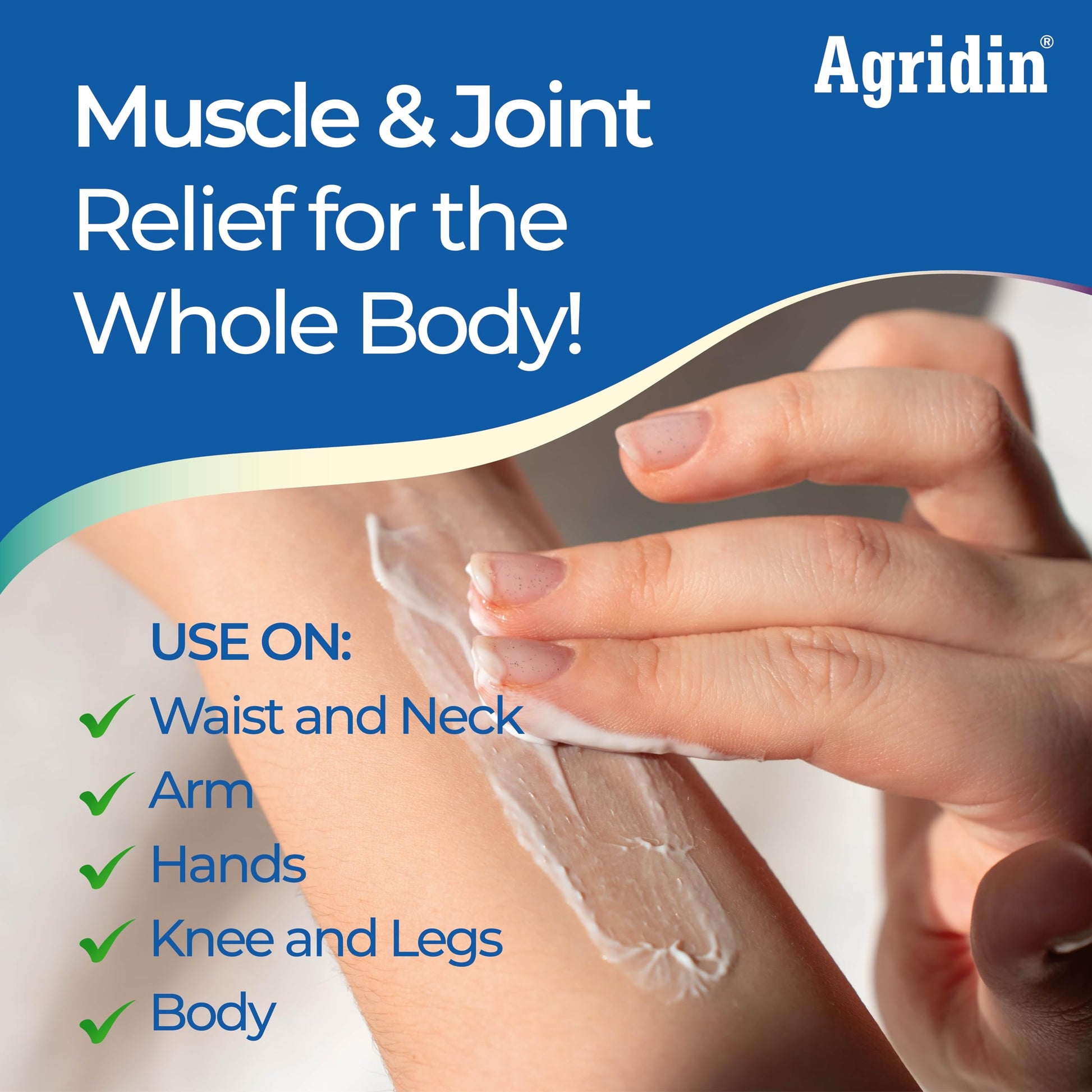 Agridin Arnica Pain Relief Cream for Joint & Muscle – Extra Strength Fast-Acting Formula – Targets Back, Knee, Neck, Hand, Foot Aches – Natural Massage Cream for Inflammation & Bruises AgridinAu supplements