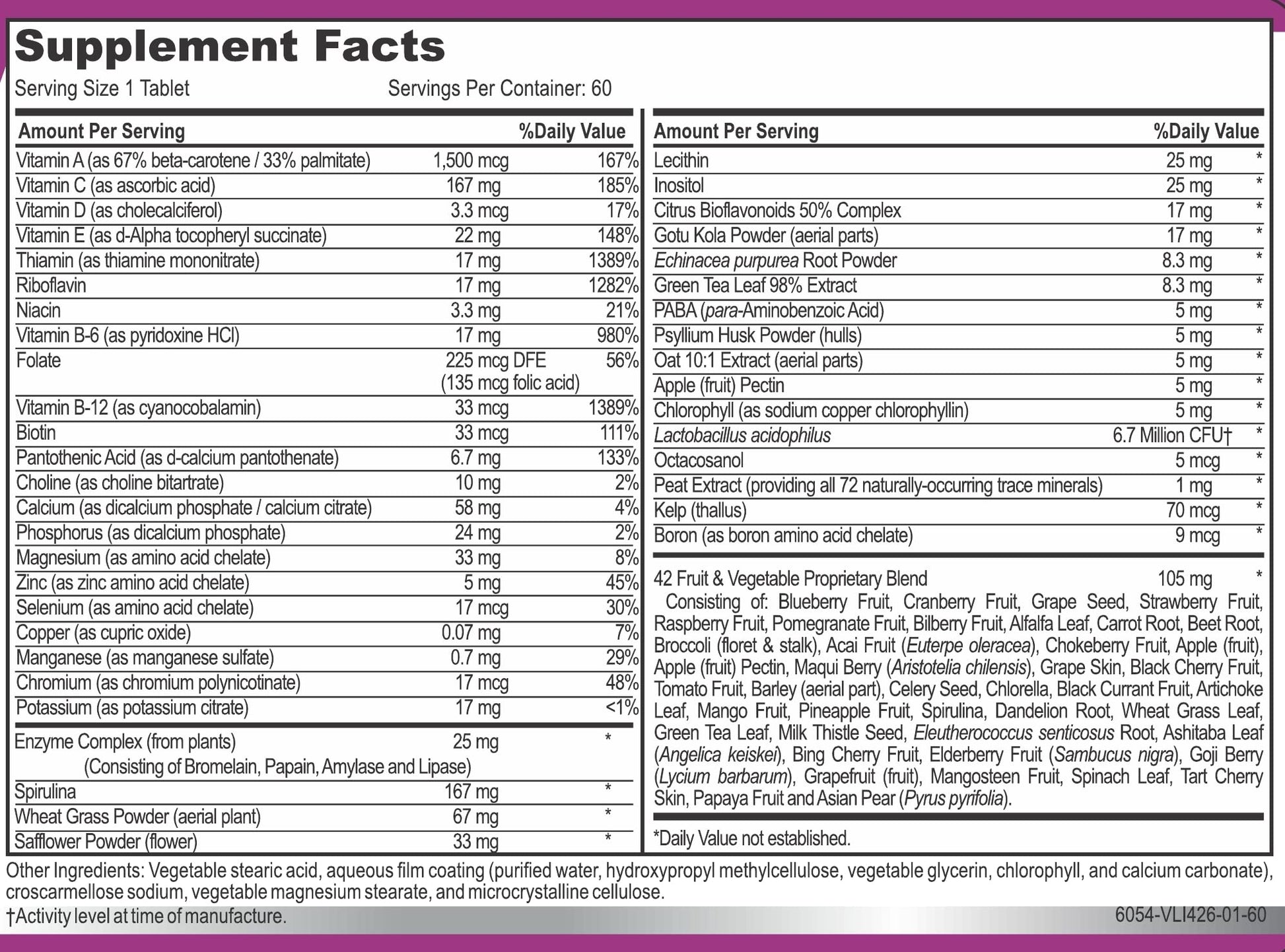Hybrid Nutraceuticals MiracleMulti Women Multivitamin with Probiotics, Biotin, Folic Acid, Enzymes + Fruit & Vegetable Blend - Immune Support, Heart Health, Energy: 60 Servings (Non-GMO) Hybrid NutraceuticalsAu supplements