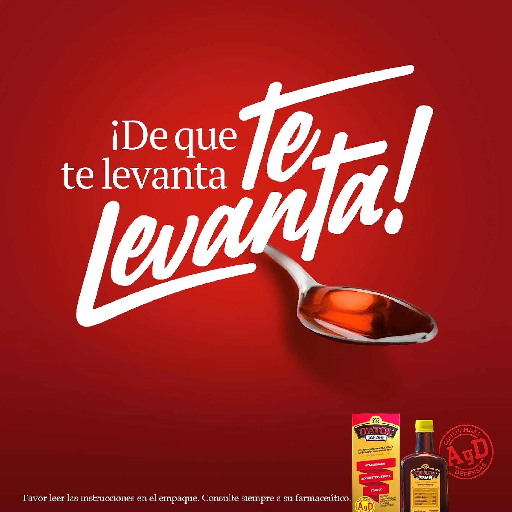 Ipatol, Multivitamin Supplement, Since 1895. Vitamin A, D, Calcium, Iron, Manganese, Sodium, Potassium. Suplemento multivitaminico, Desde 1895 IpatolAu supplements