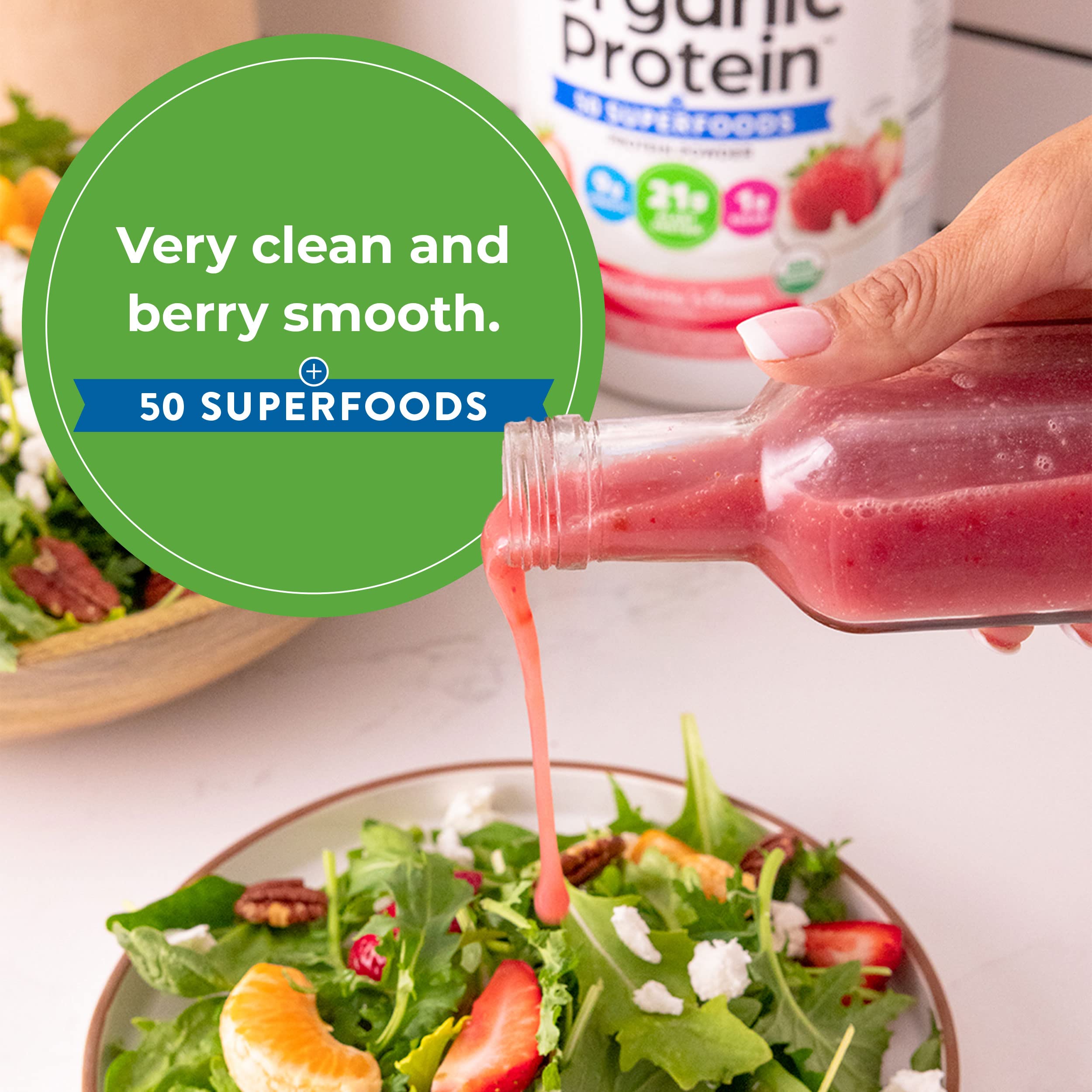 Orgain Organic Vegan Protein Powder + 50 Superfoods, Strawberries and Cream OrgainAu supplements