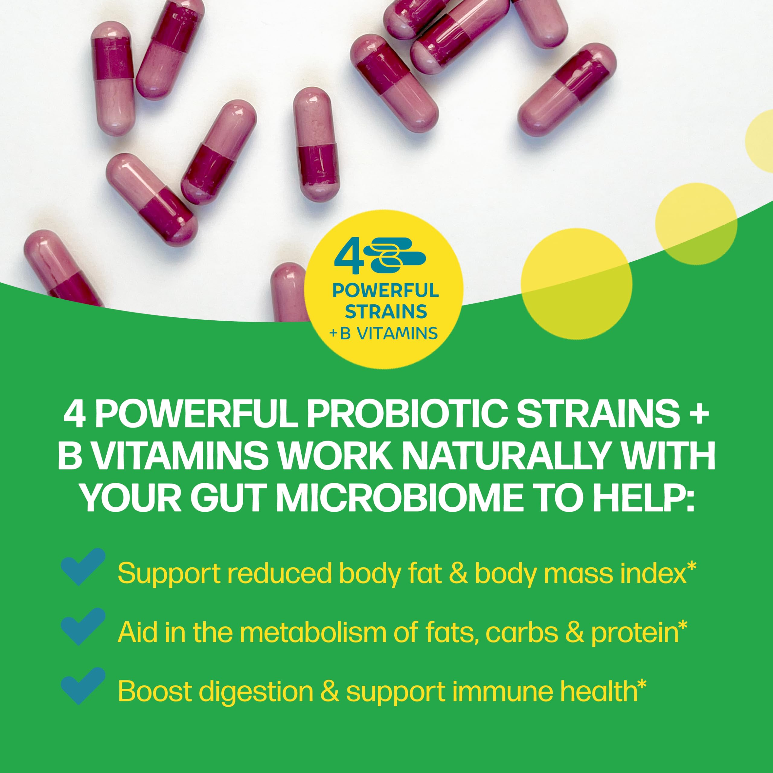 Culturelle Metabolism + Weight Management with SlimBiotics® Probiotic Capsules – 30 Count – Helps Safely Manage Weight - Promotes Healthy Metabolism and Physical & Mental Energy CulturelleAu supplements