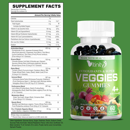 VITINITY Made with Real Super Veggies Delicious Gummy Supplement,Men,Women & Kids VITINITYUS supplements